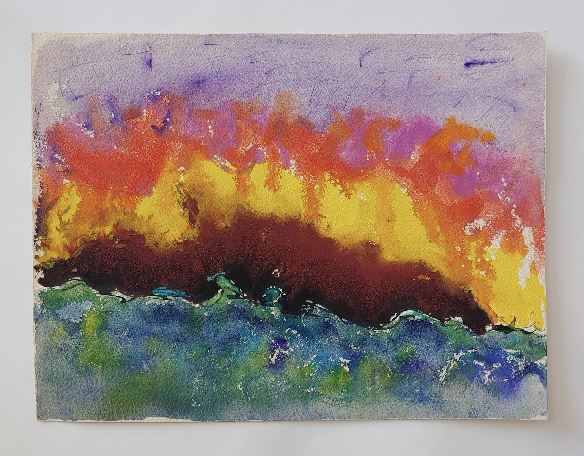 Abstract  #2 - Watercolor by David Amdur