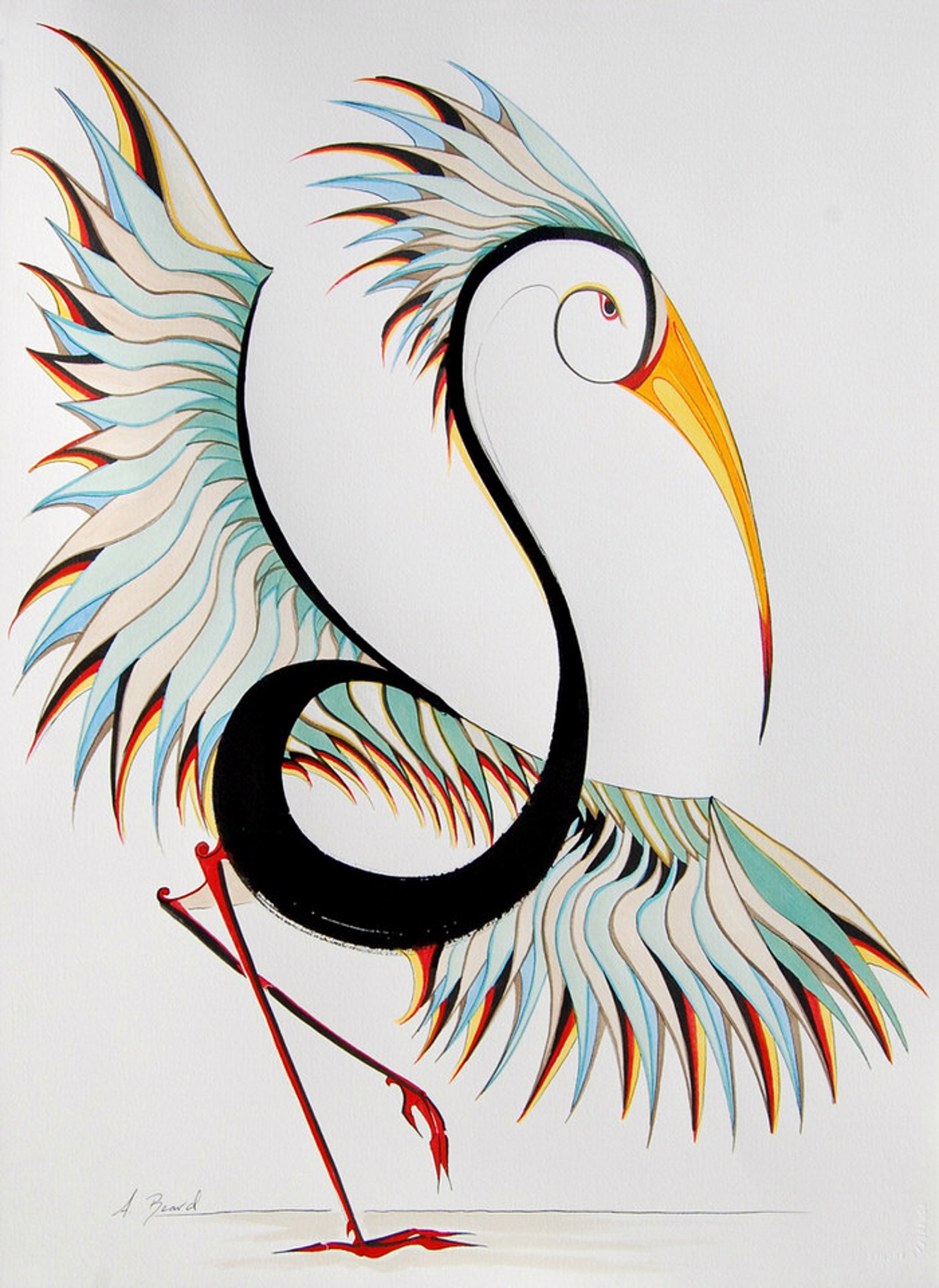 Gestural Bird I by Alex Beard
