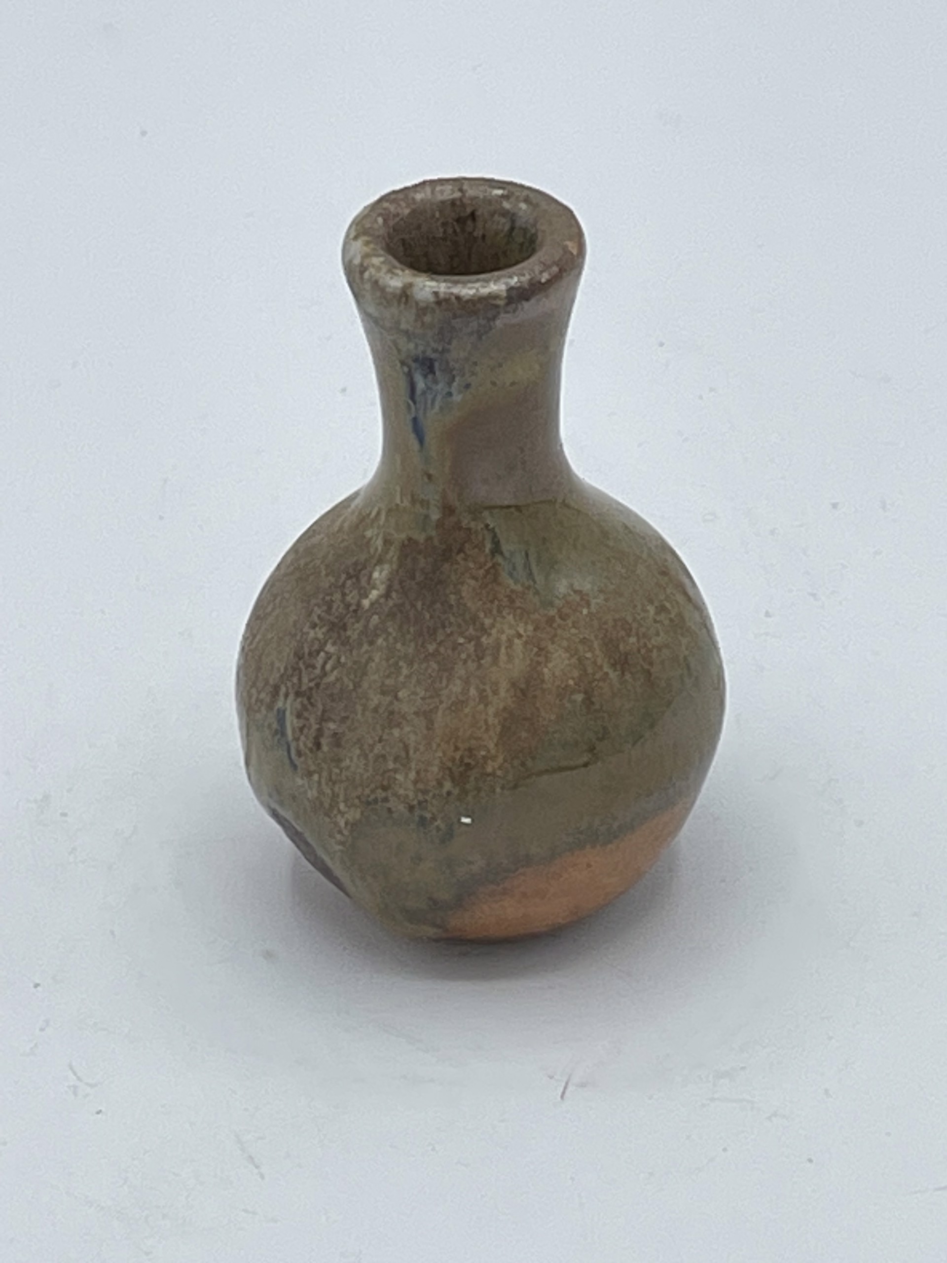 Brown Swirl Bud Vase by Toney Harris