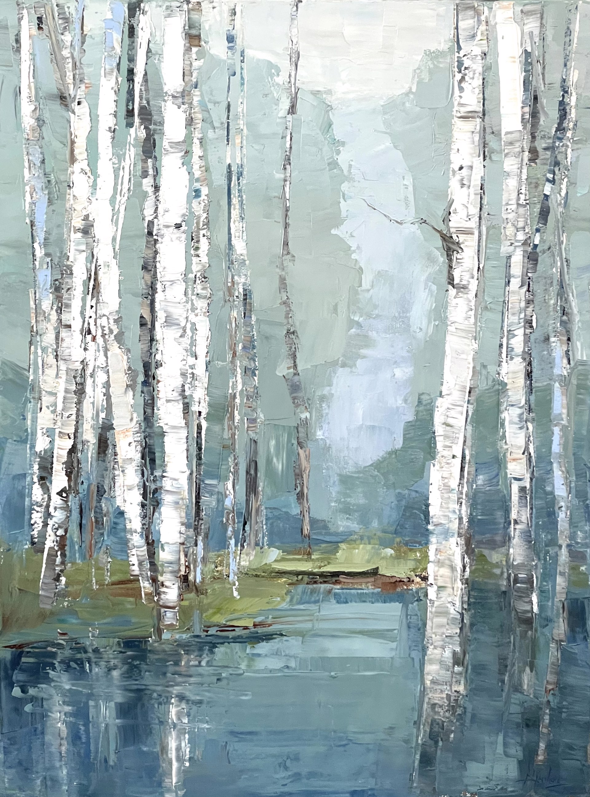 Birch Forest {SOLD} by Barbara Flowers