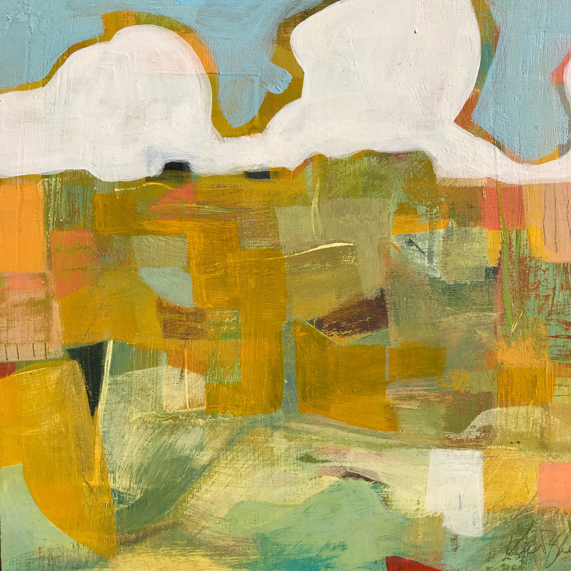Yellow and Blue Fields by Rachael Van Dyke