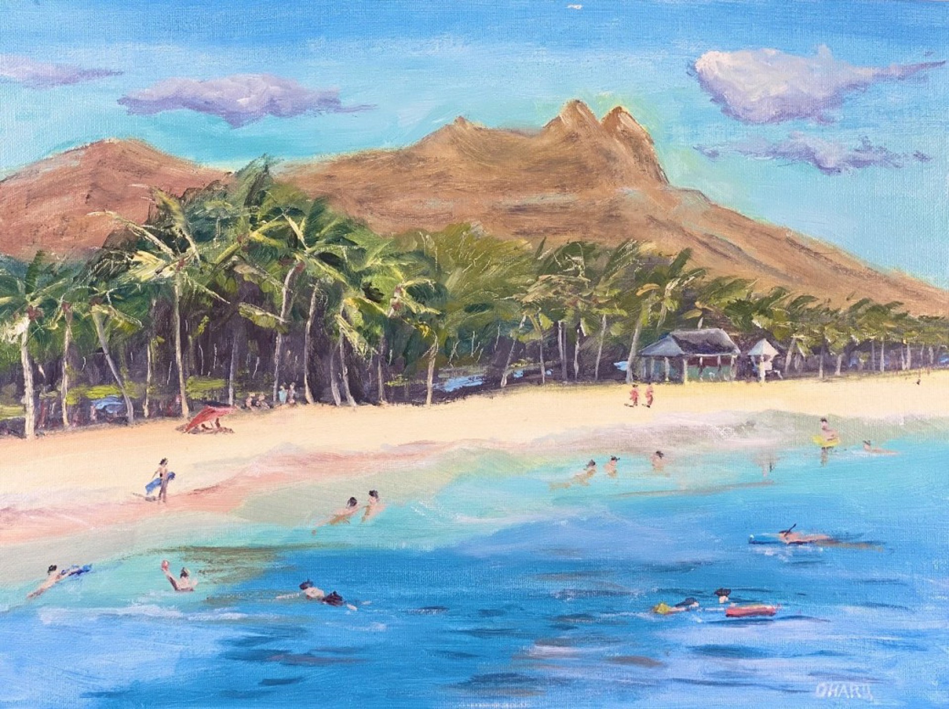 Queenʻs Beach  by Harumi Fujimoto -OharuArt