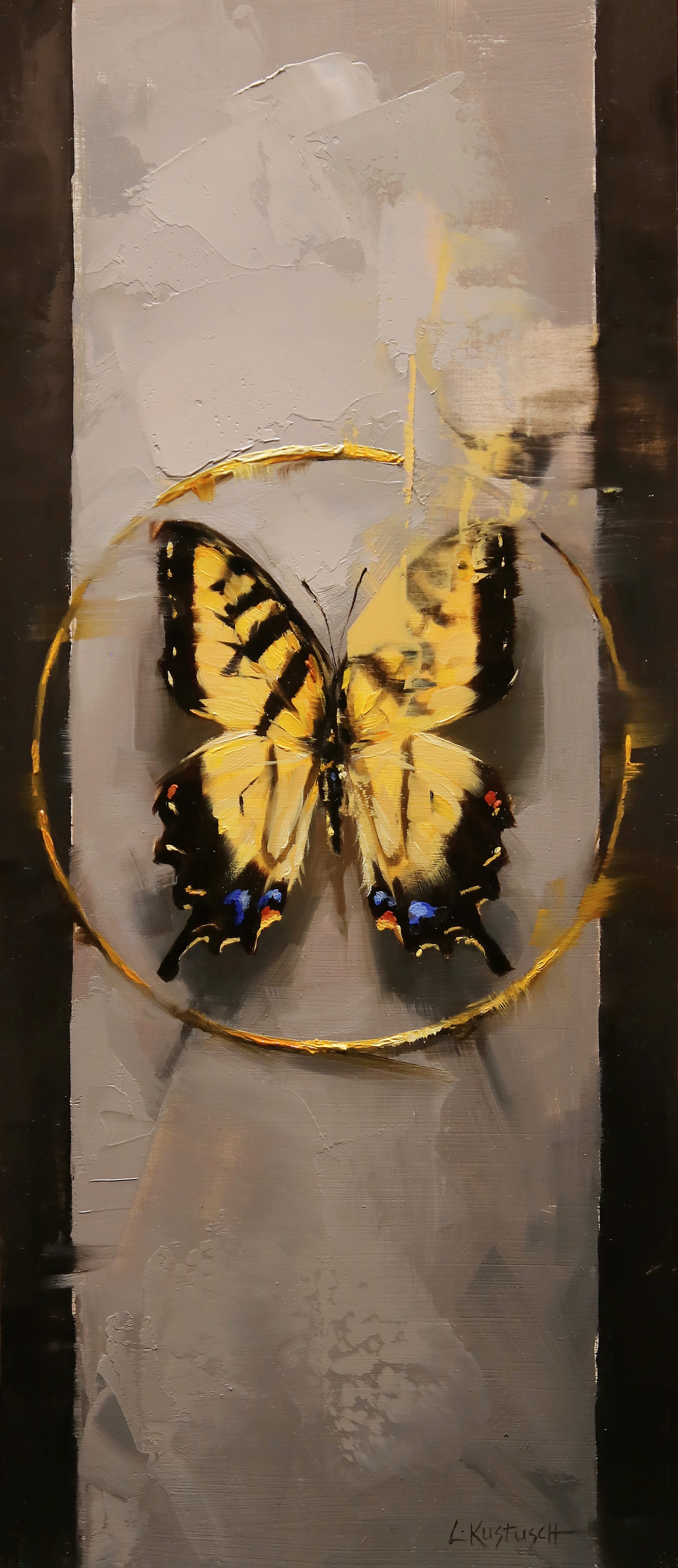 The Tiger Swallowtail on Shades of Gray by Lindsey Kustusch