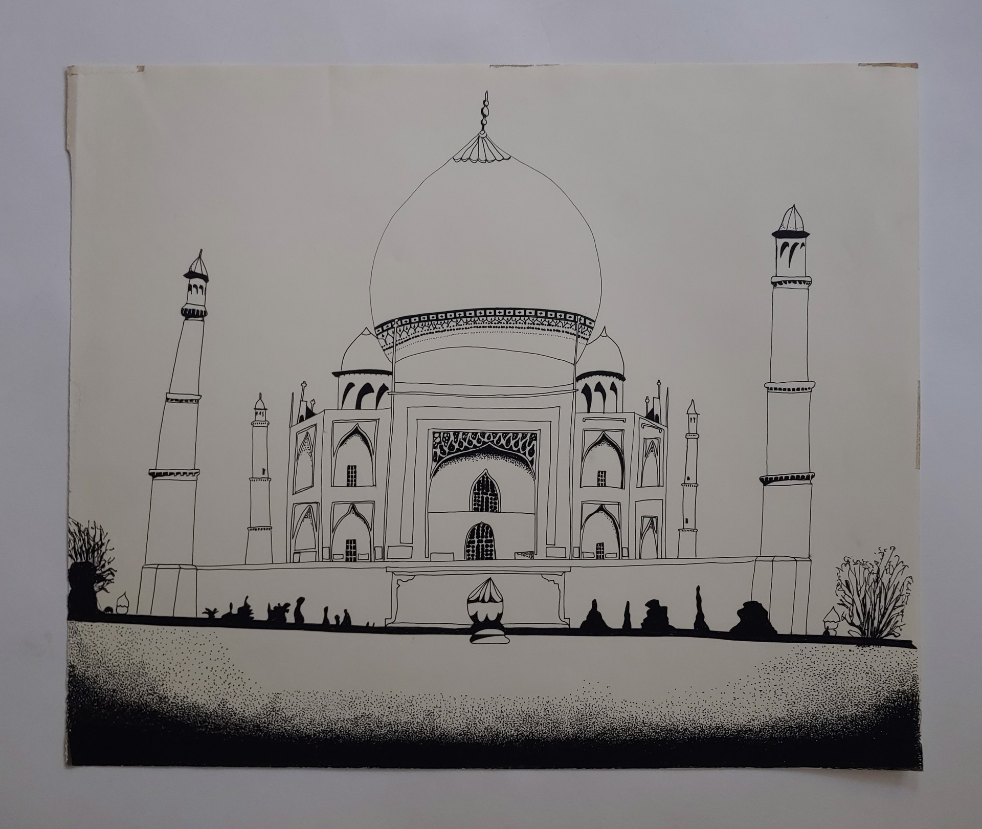 Taj Mahal - Drawing by David Amdur