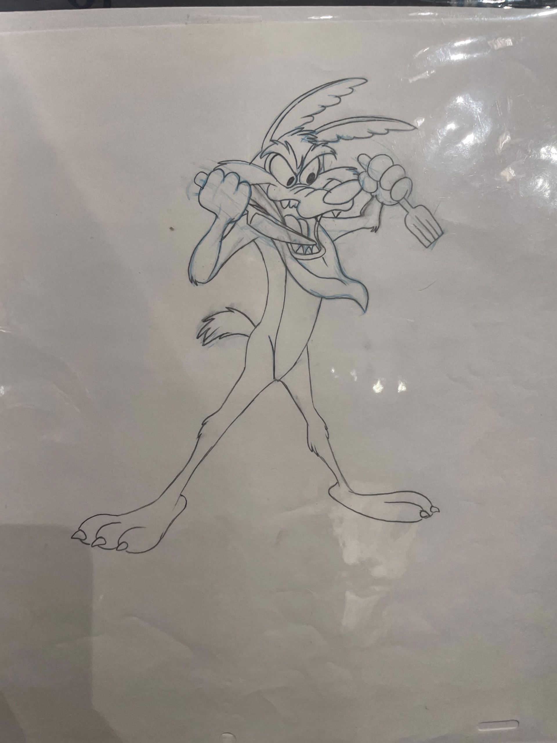 Wile E. Coyote, Concept Drawing, Chariots of Fur,  CJ16-002-014 by Chuck Jones