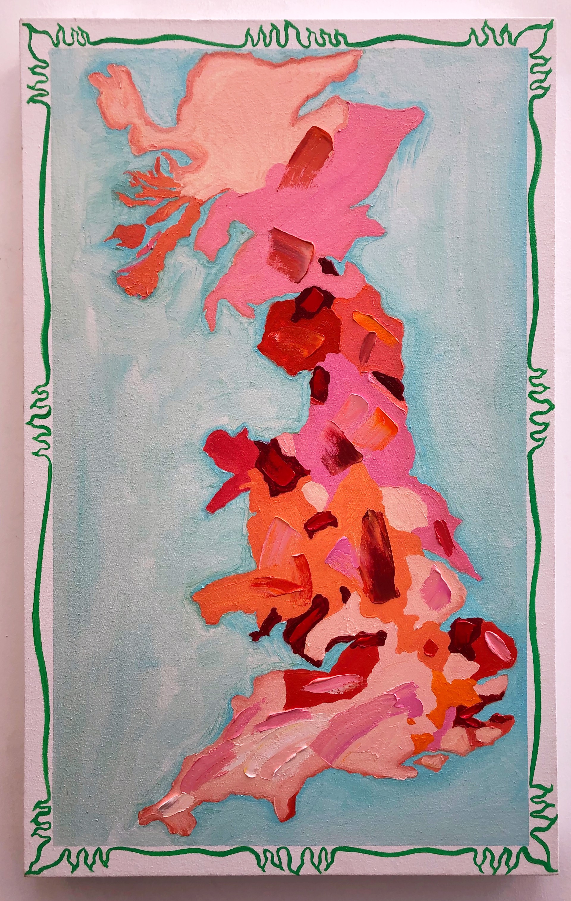 Spring Map Great Britain by Susan Lizotte