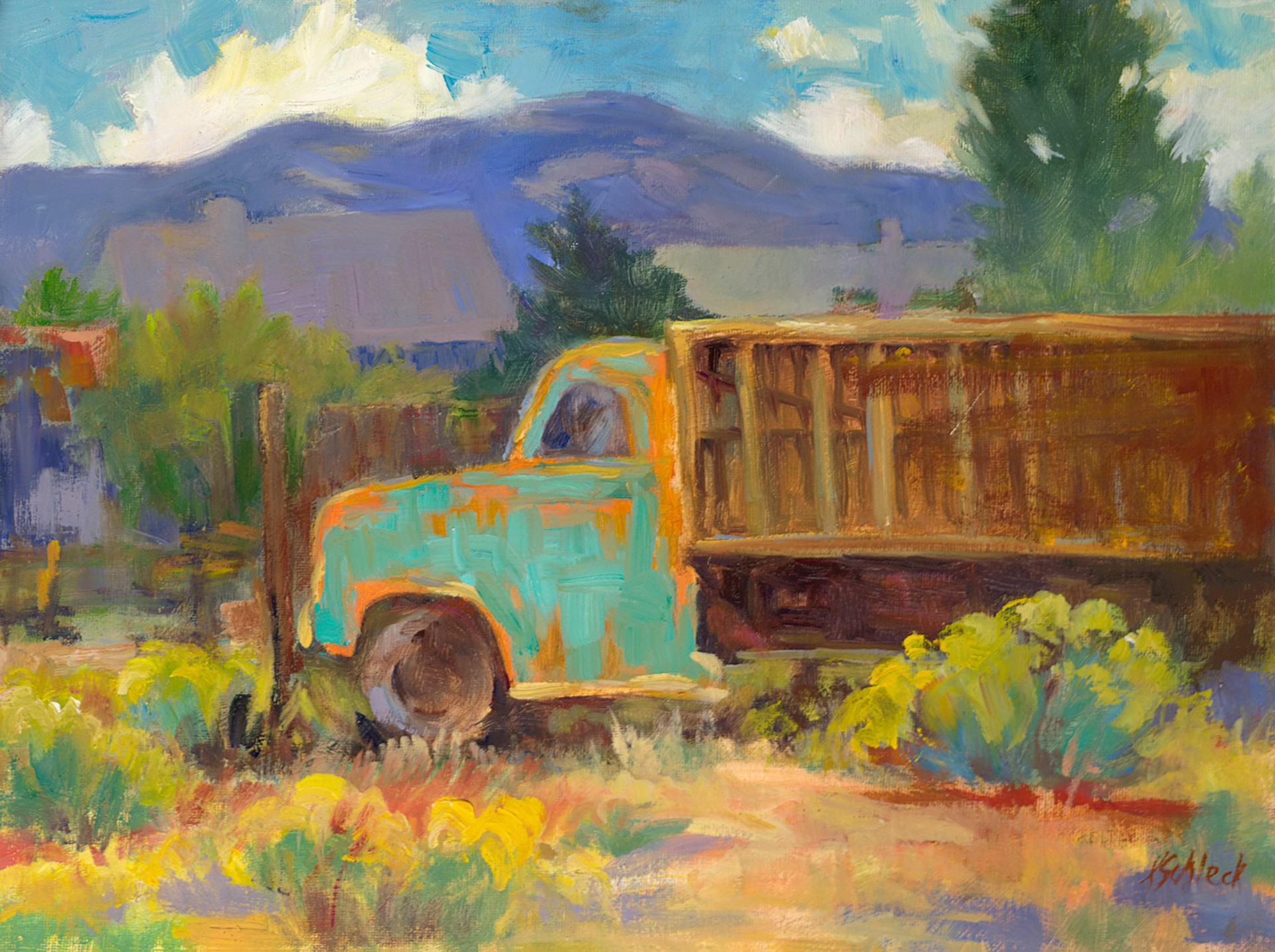 Day Off - Taos Truck by Suzanne Schleck