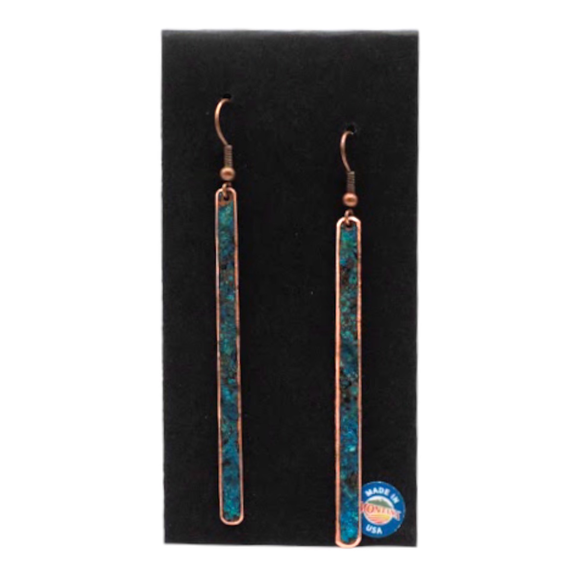 Aged Copper Earrings by Kay Langland