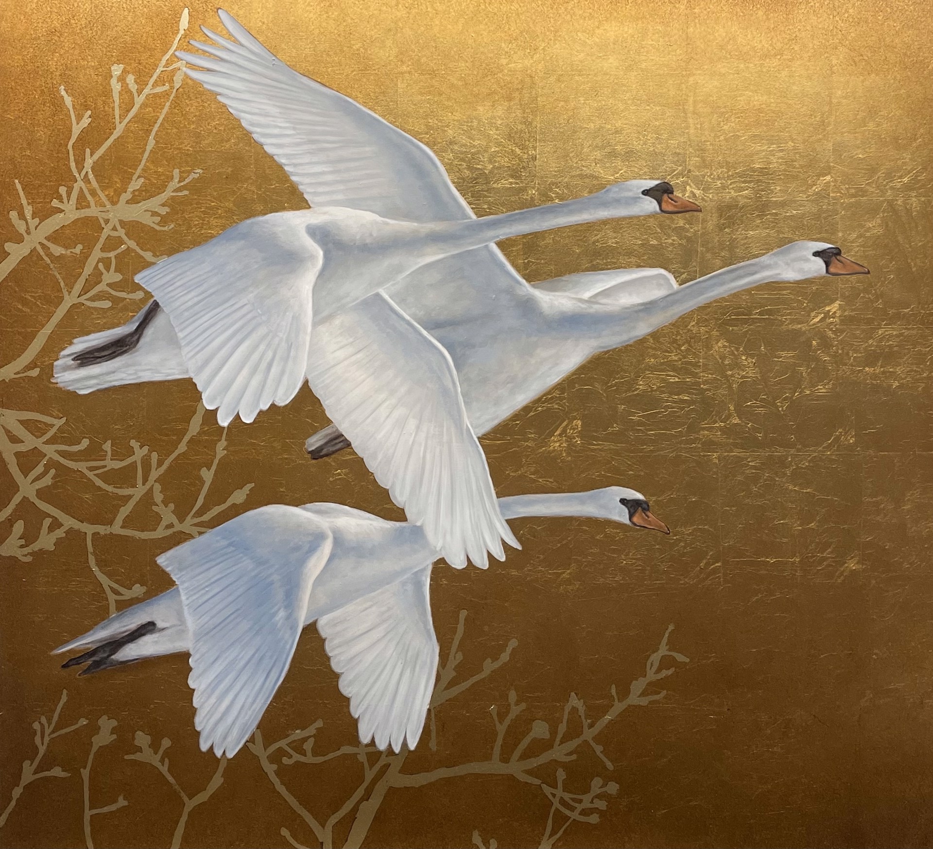 Flying Swans by Kurt Meer