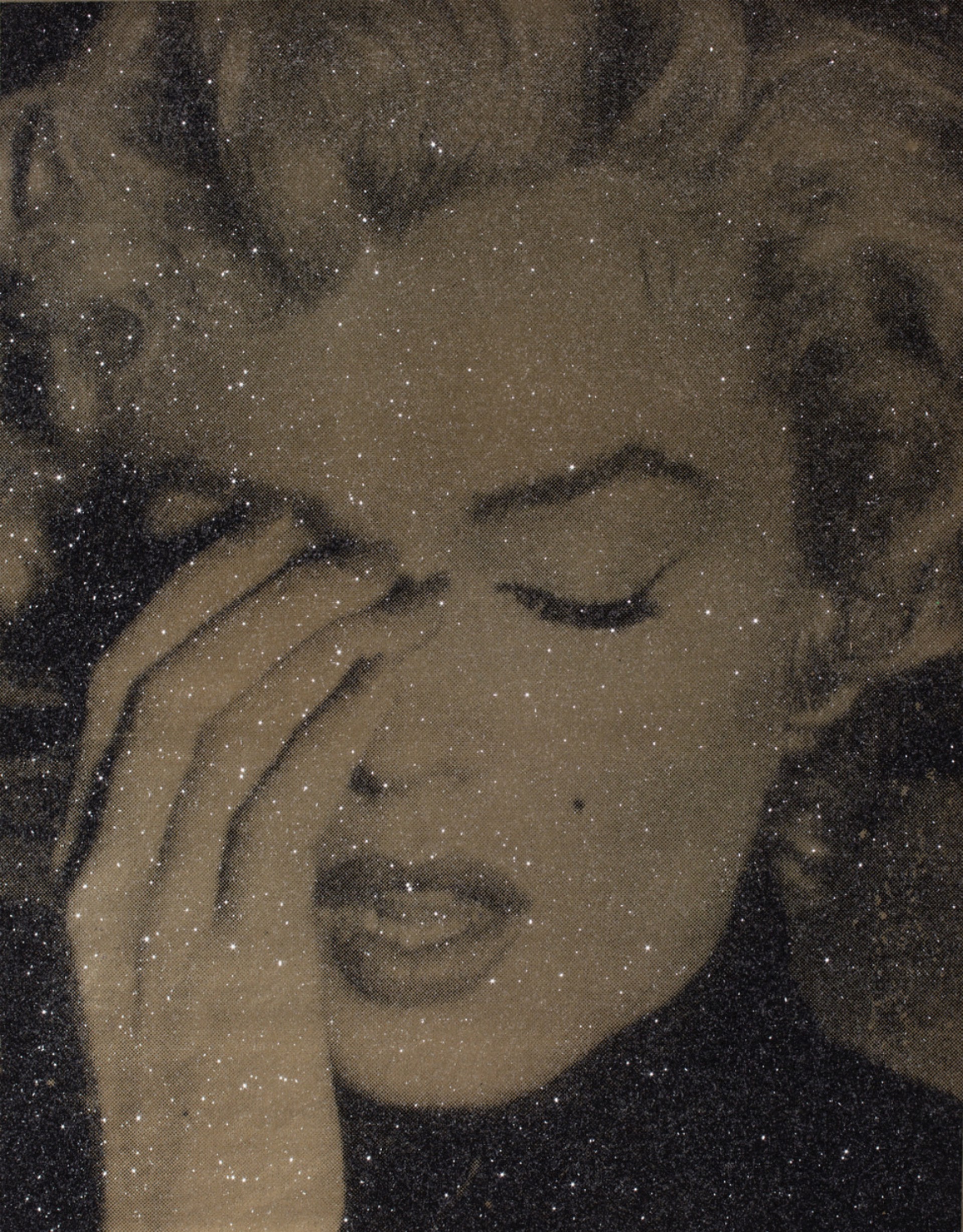 MARILYN CRYING CALIFORNIA - El Capitan Gold by Russell Young
