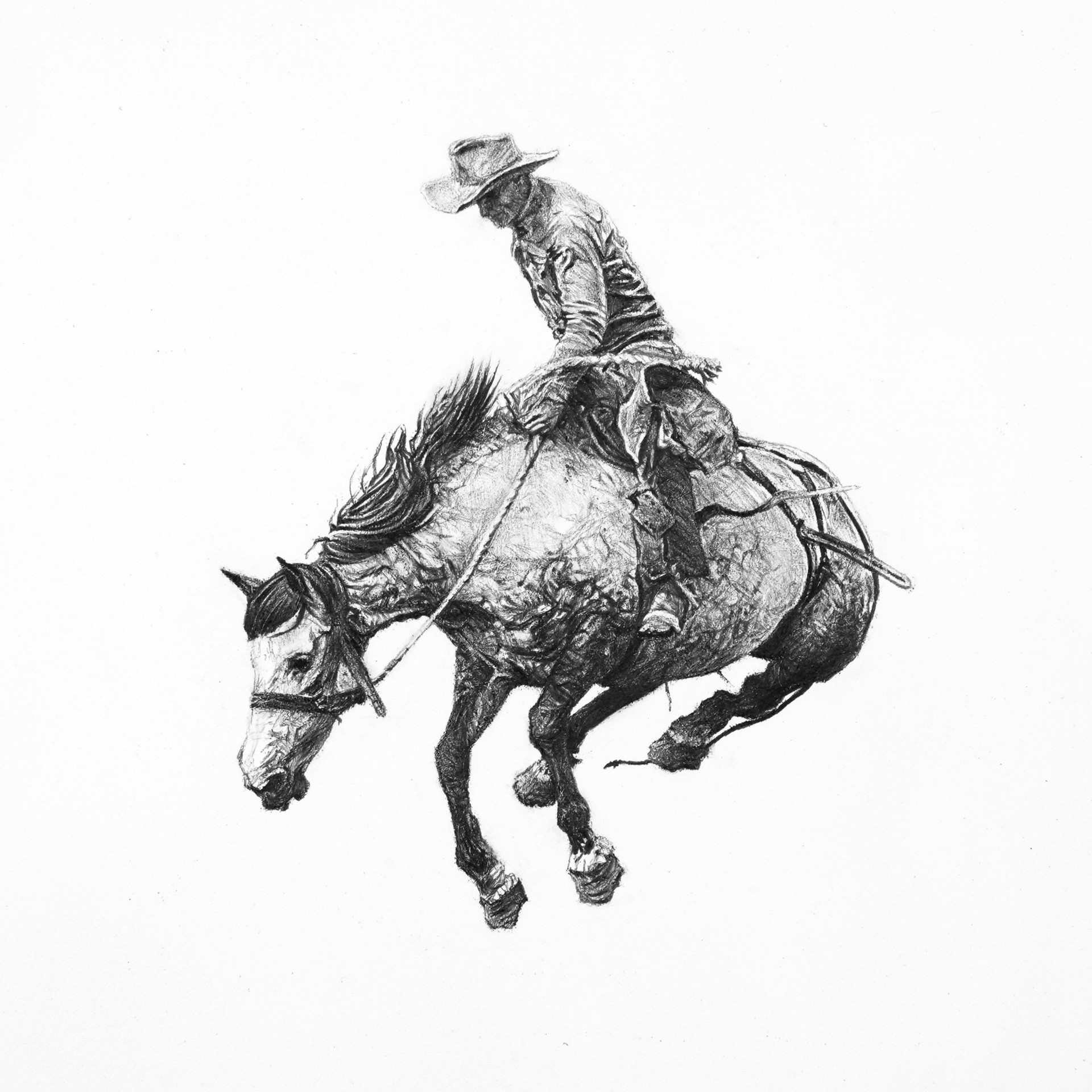 Untitled (bronc rider)-5043 by Clayton Porter