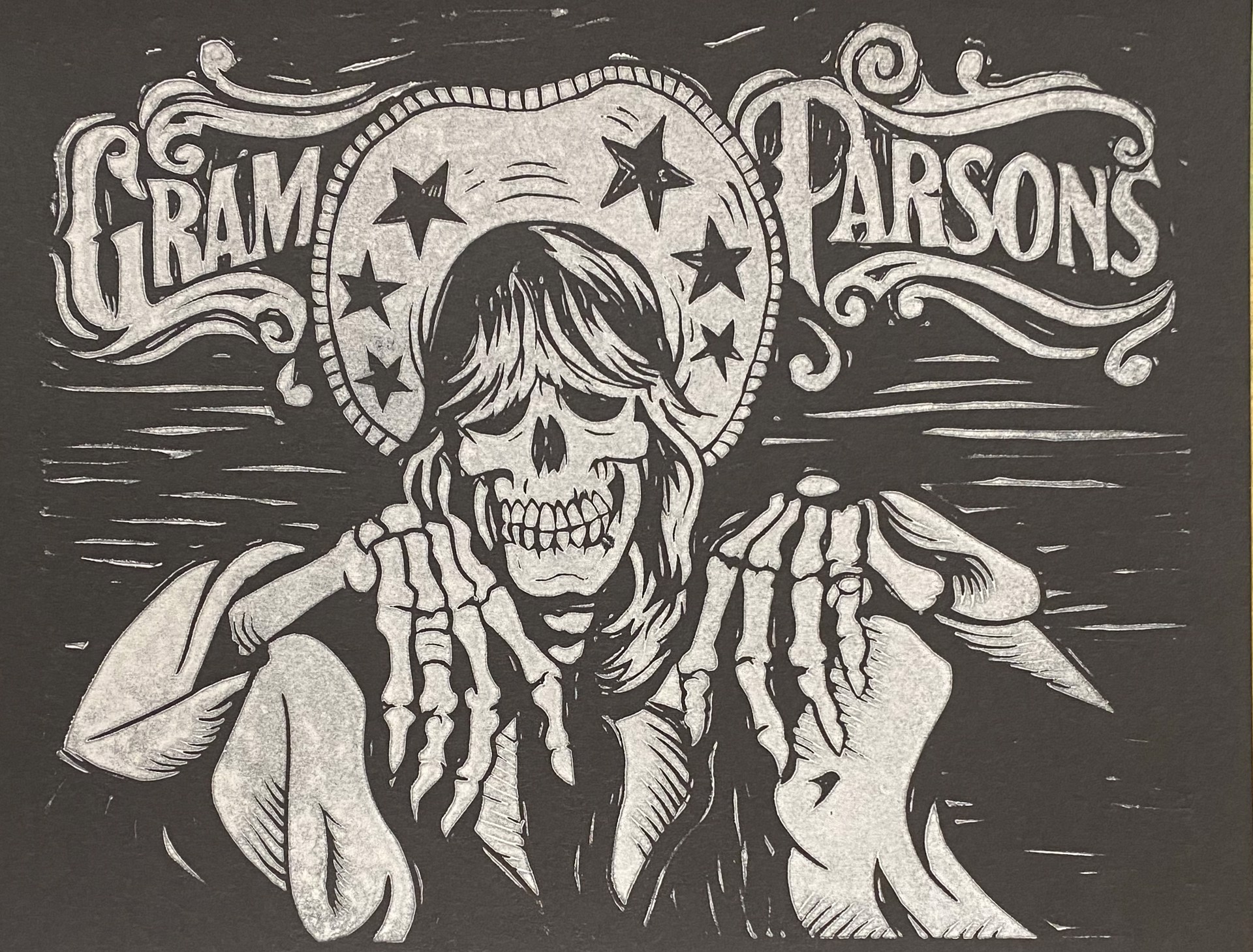 Gram Parsons (Black) by Derrick Castle