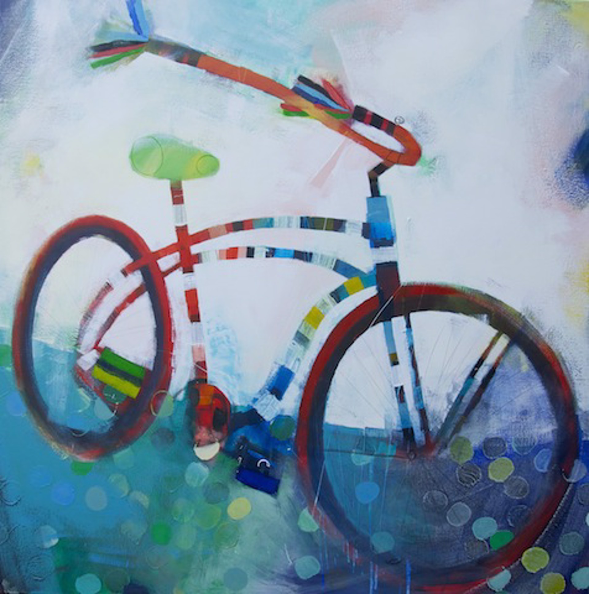 Blue and Red Roadmaster by Wendeline Simpson Matson