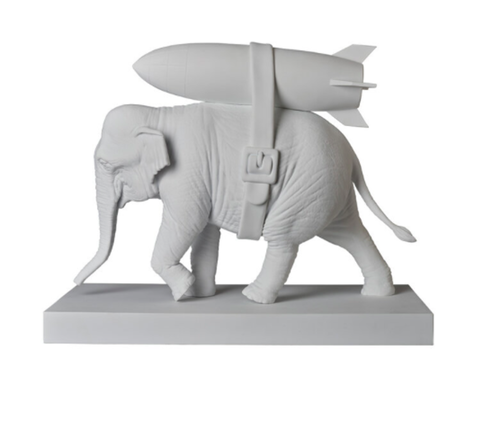 Elephant Sculpture-White by Banksy