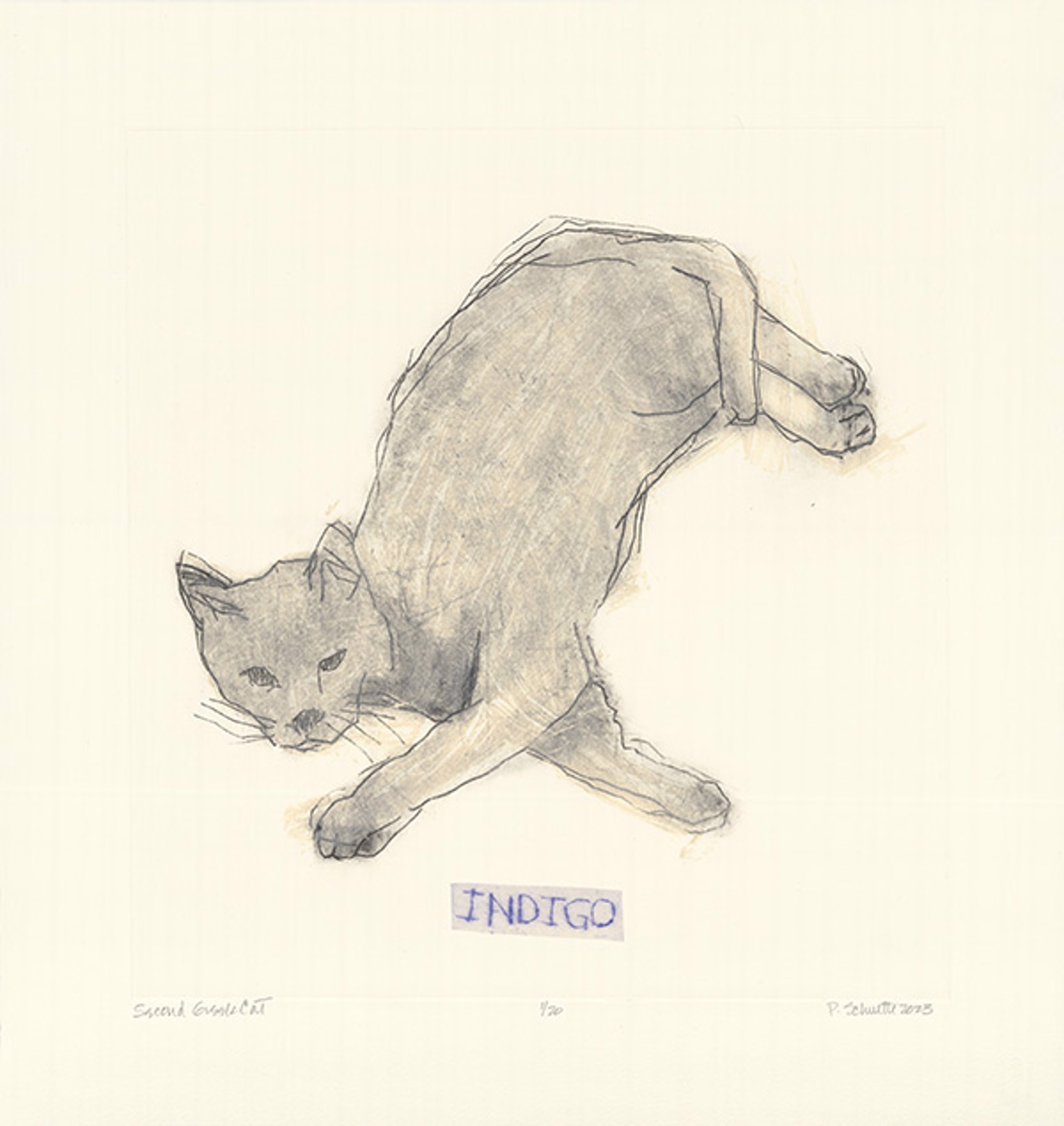 Second Greek Cat by Paula Schuette Kraemer