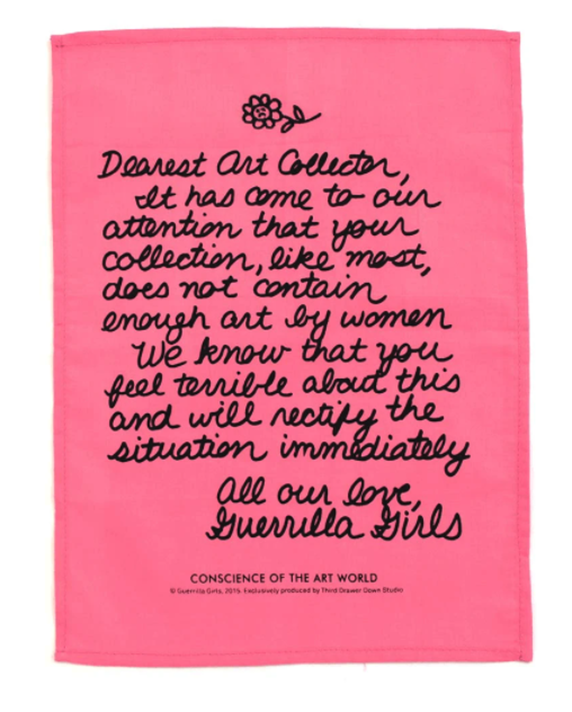 Dear Art Collector Handkerchief by Guerilla Girls