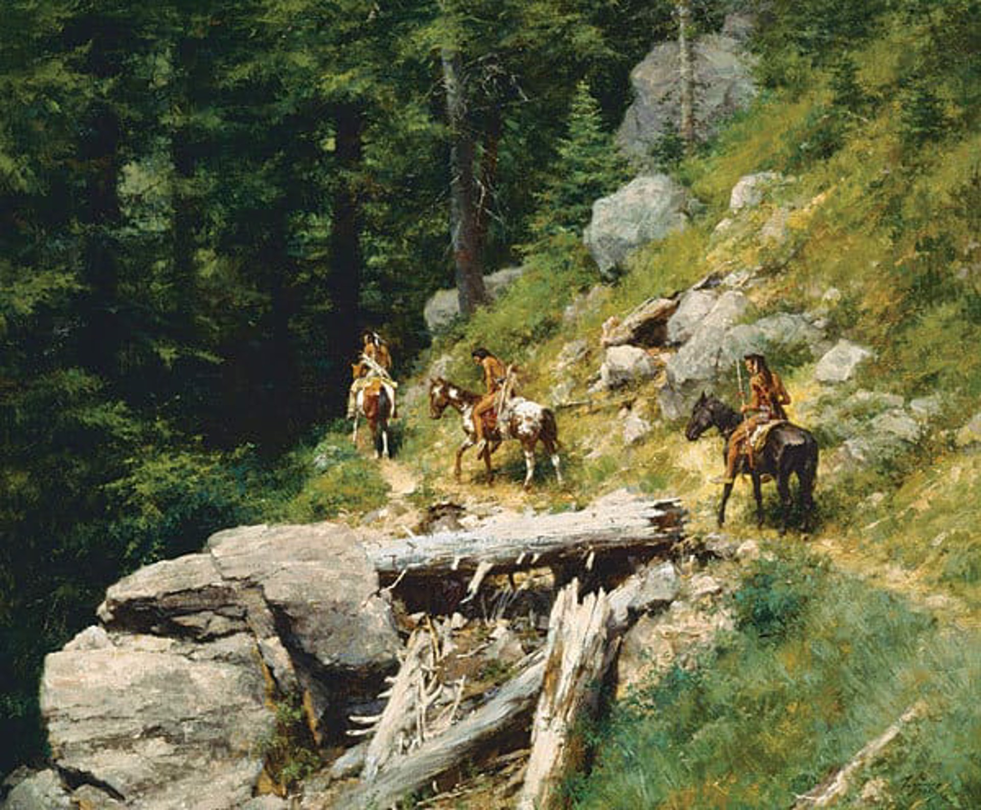 Trail in the Bitter Roots by Howard Terpning