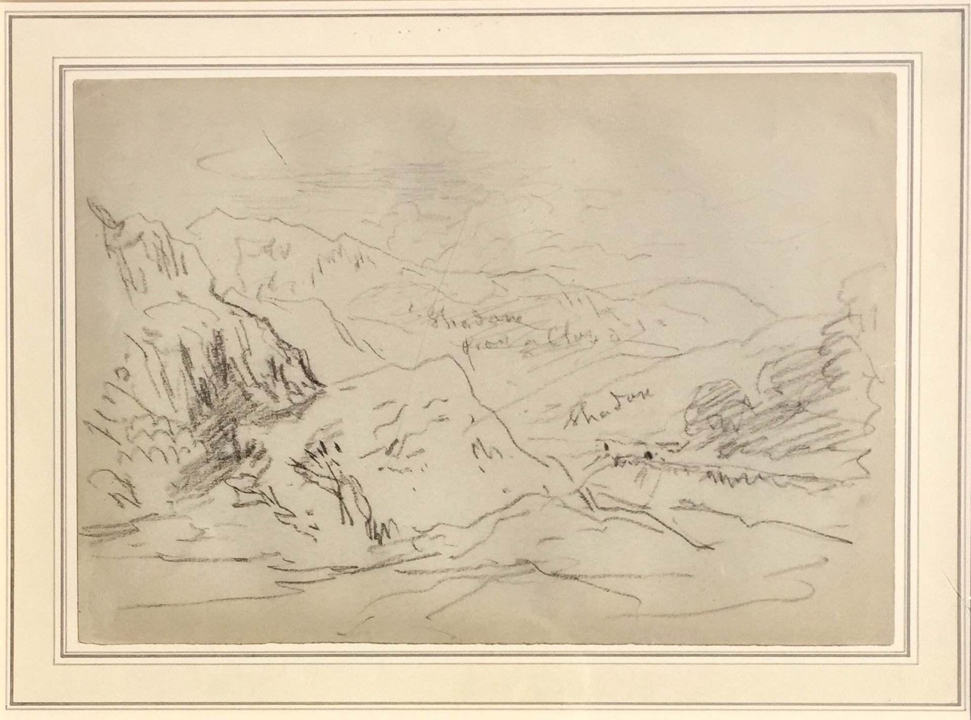 Sketch in the [Welsh] Mountains by David Cox, Sr (1783-1859)