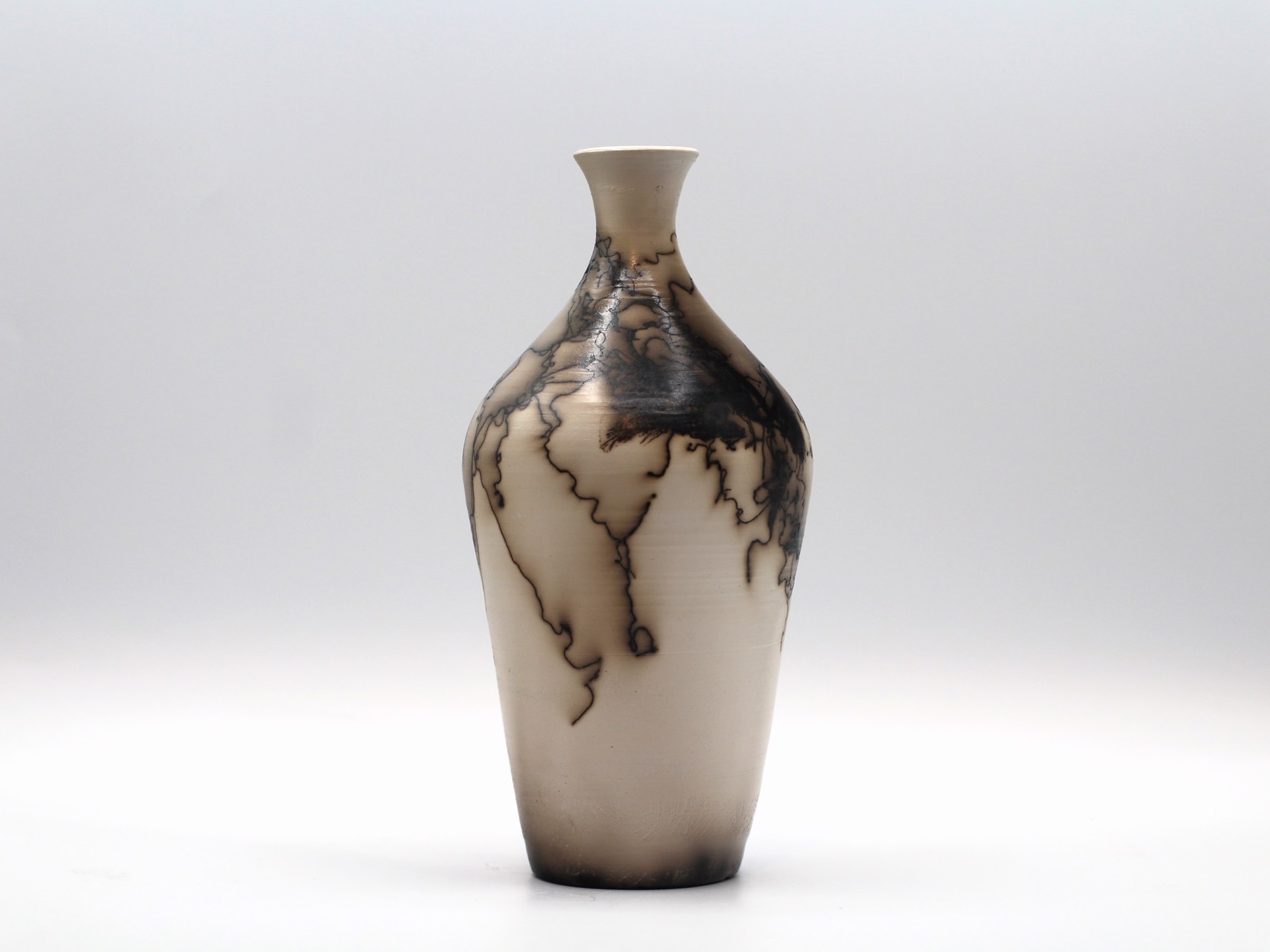 Small Feather Raku Vase by Kevin Silkwood