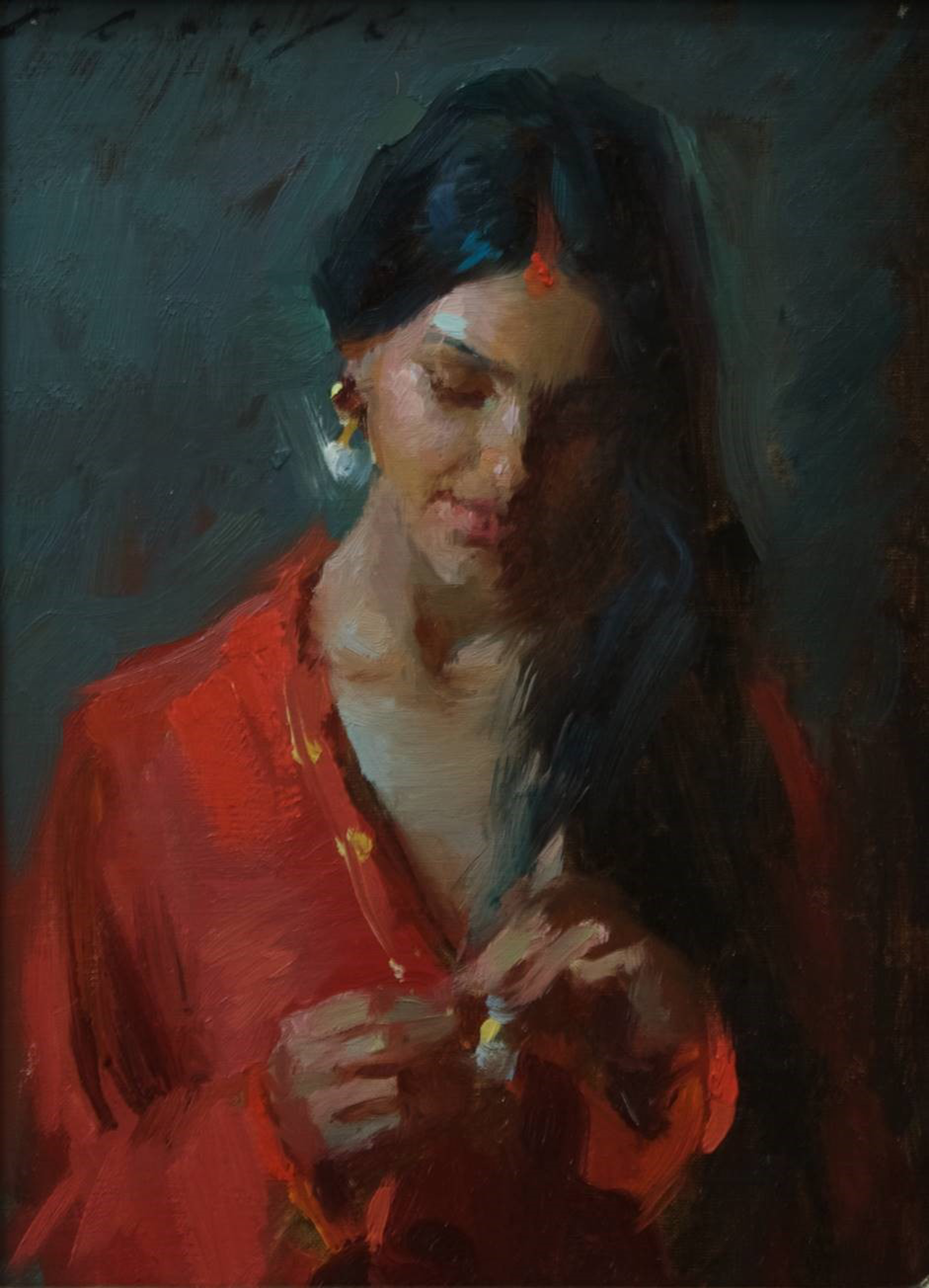 Vermillion Indian Beauty by Suchitra Bhosle