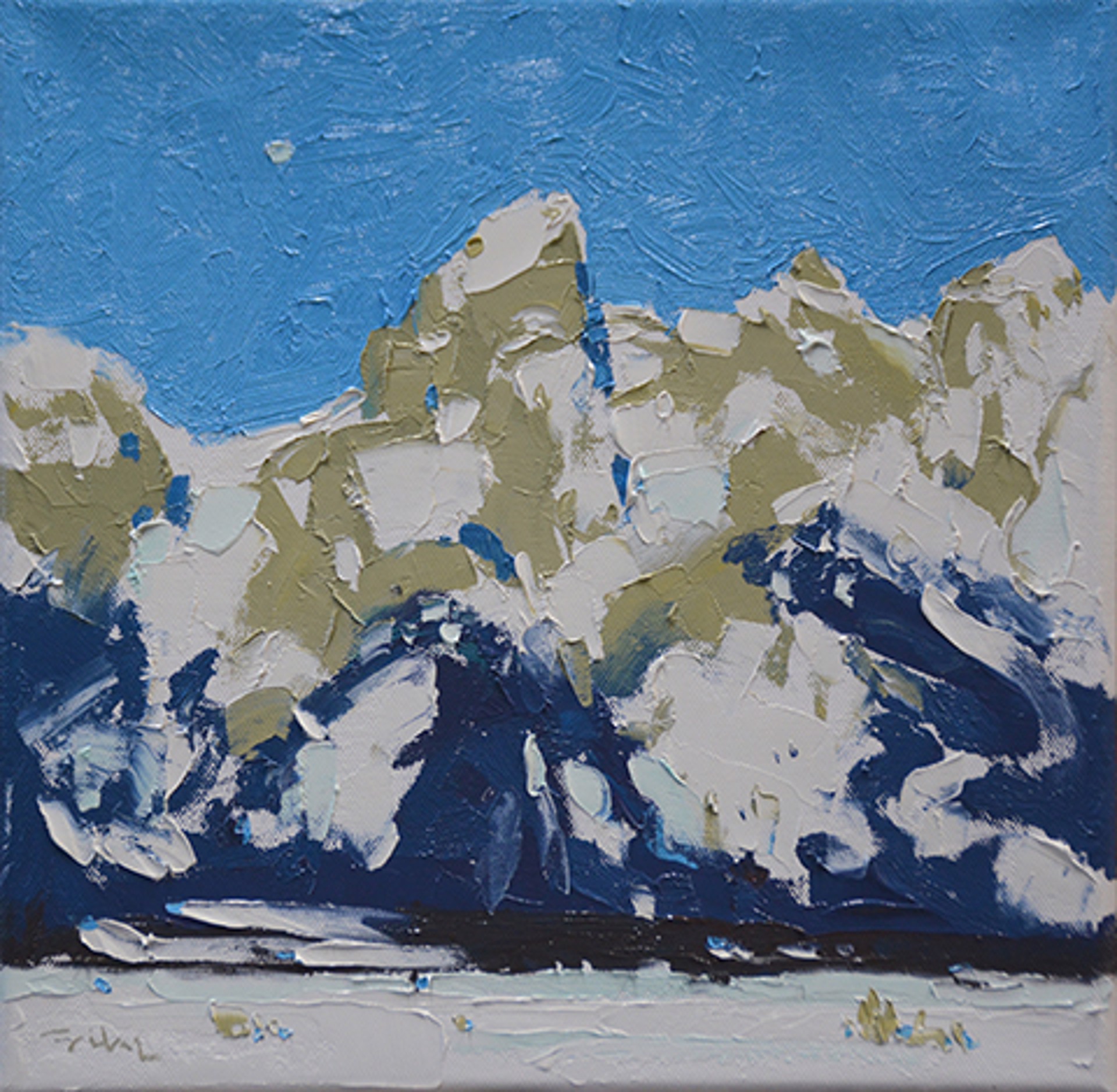 A Contemporary Painting Of The Grand Tetons In The Winter By Silas Thompson Available At Gallery Wild