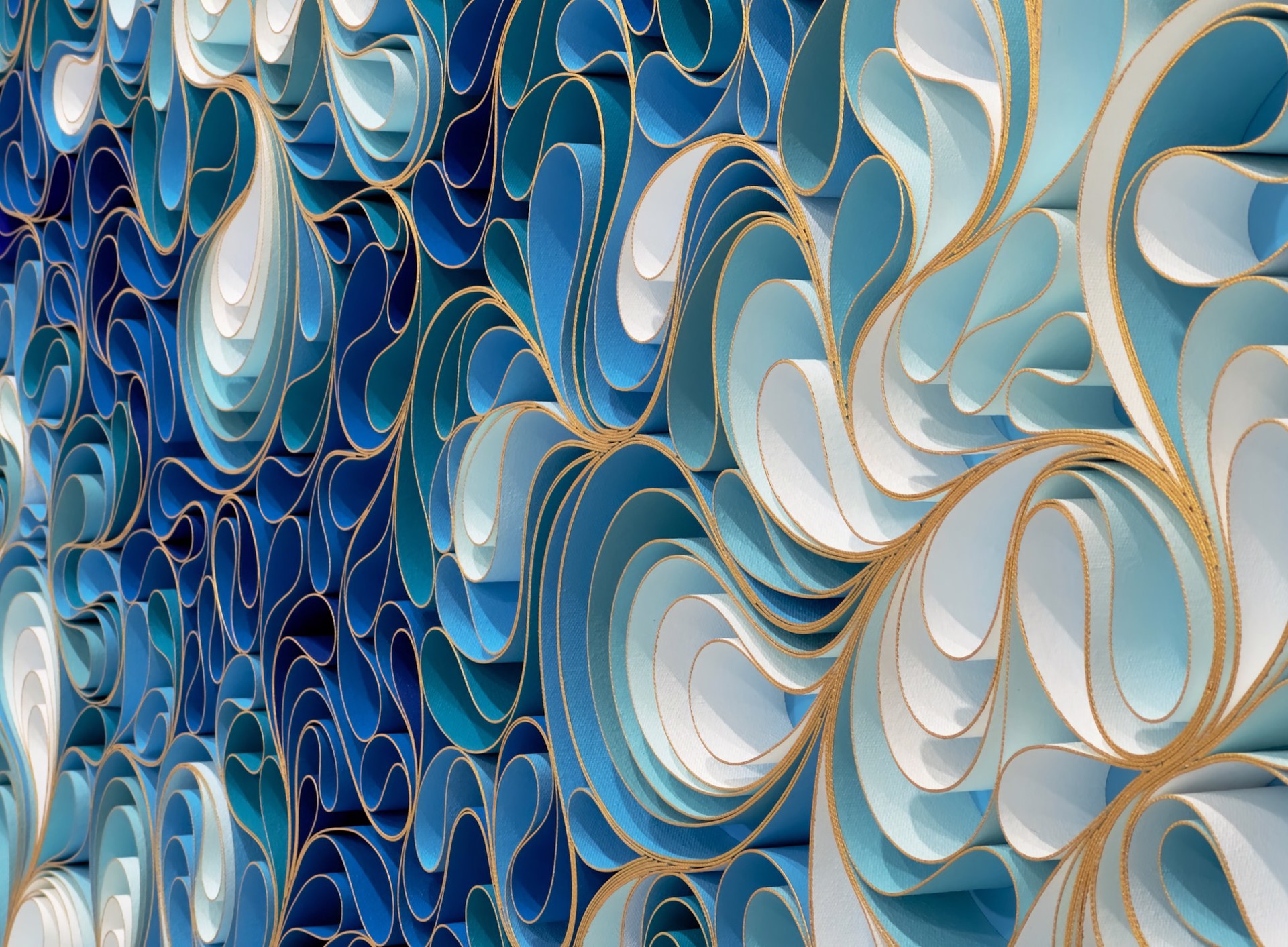 Stallman Studio - Stallman Studio Forget Me Not, 2023 Sculpted canvas and acrylic - Sculpted canvas art