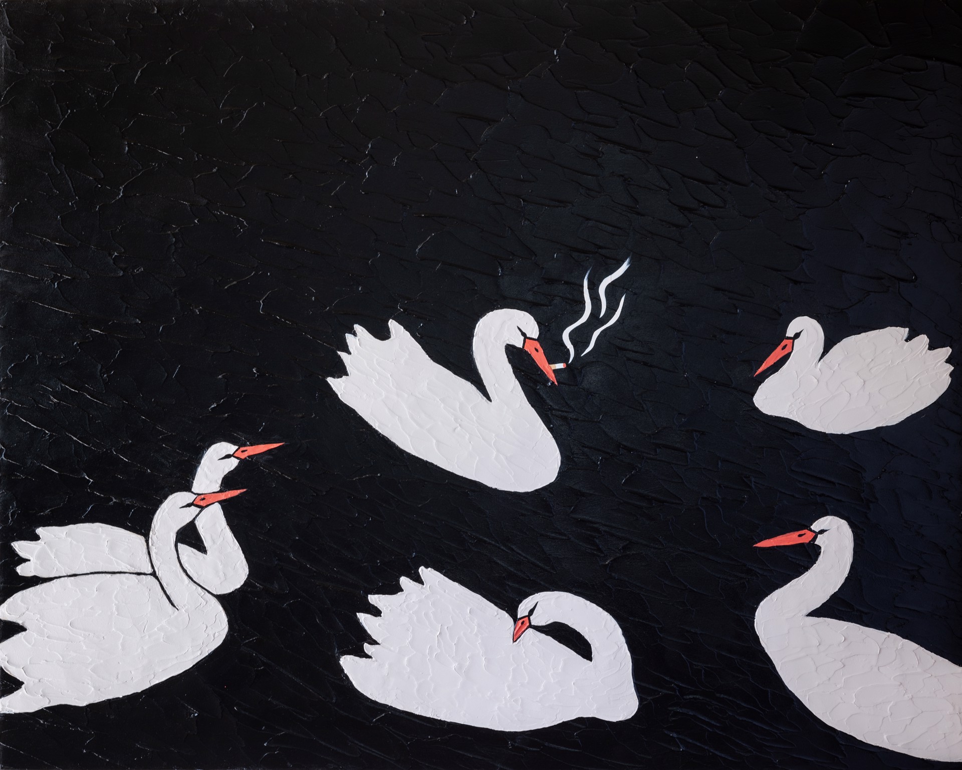 Smoking Swans by Jen Ament