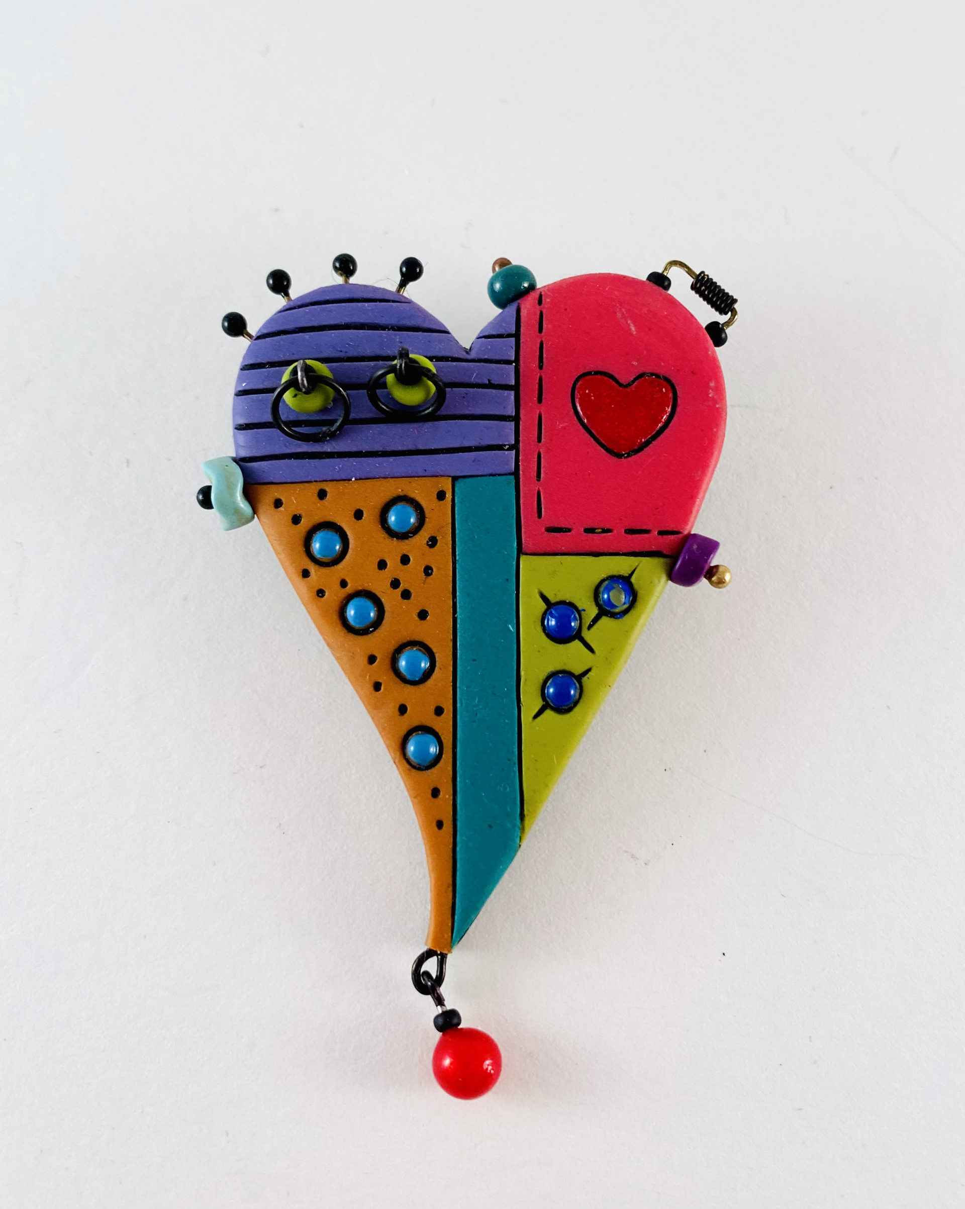 Happy Heart Lapel Pin #6 by Nancy Roth
