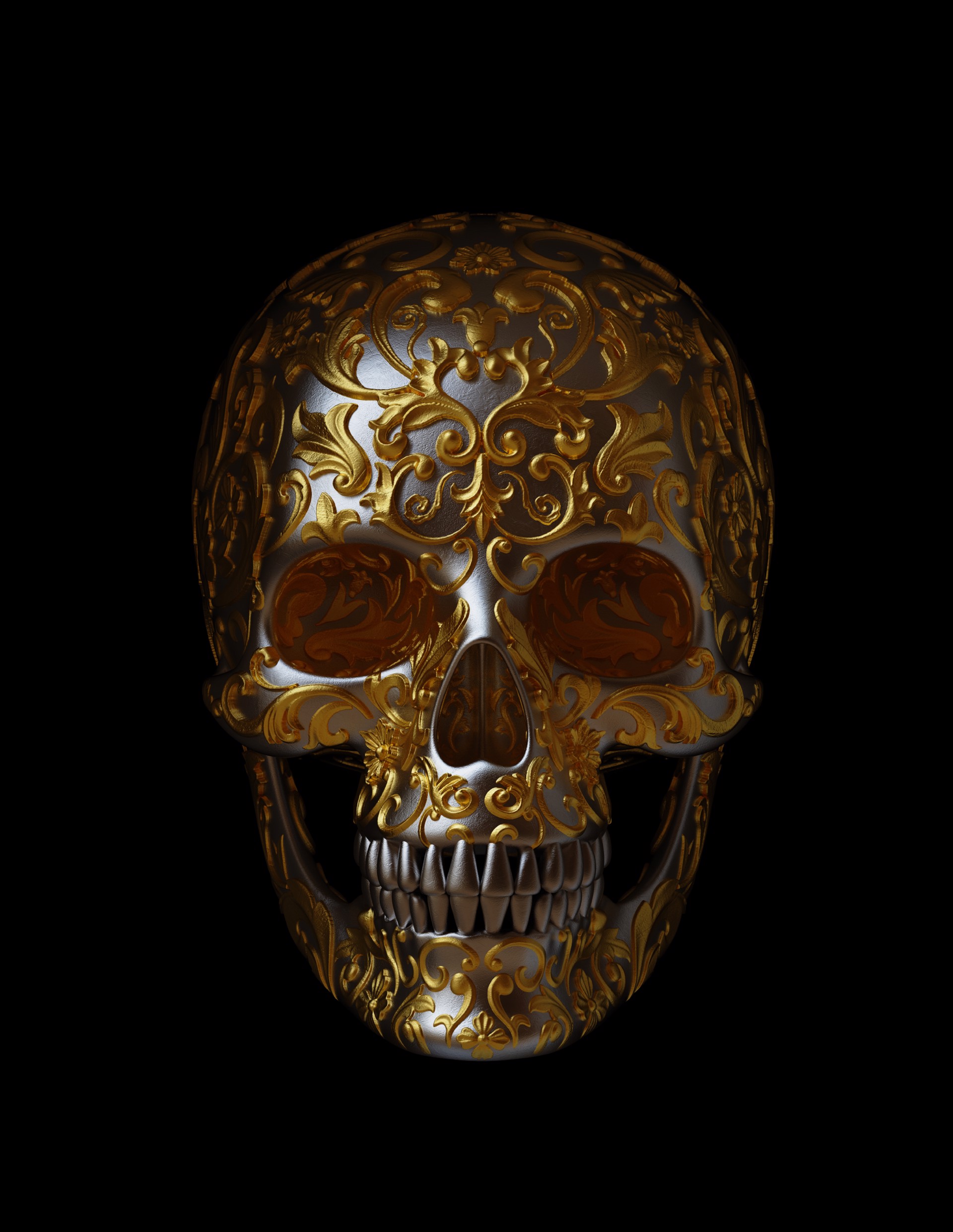 Gilded Skull by Gary James McQueen