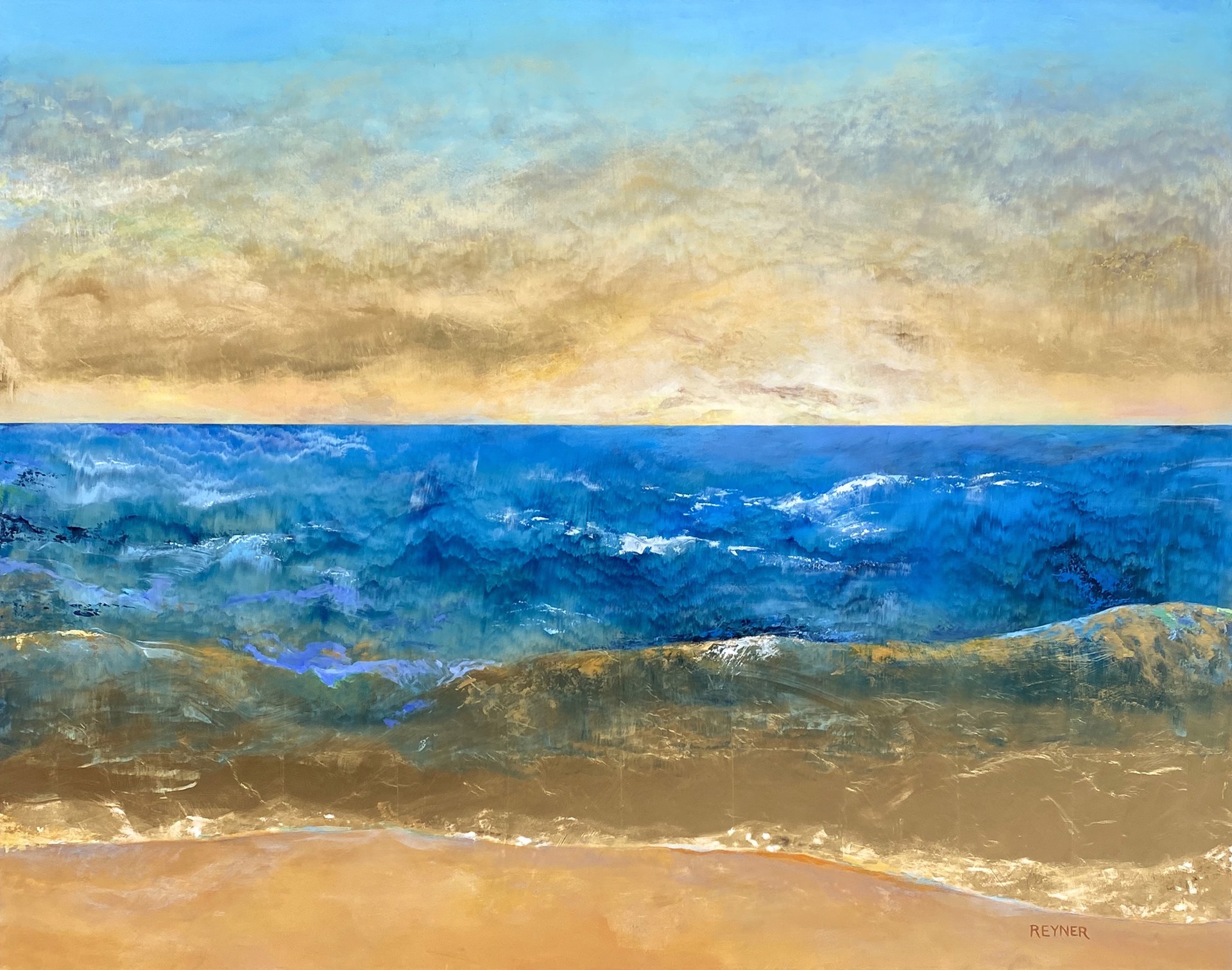 Gentle Waves at Sunset by Nancy Reyner