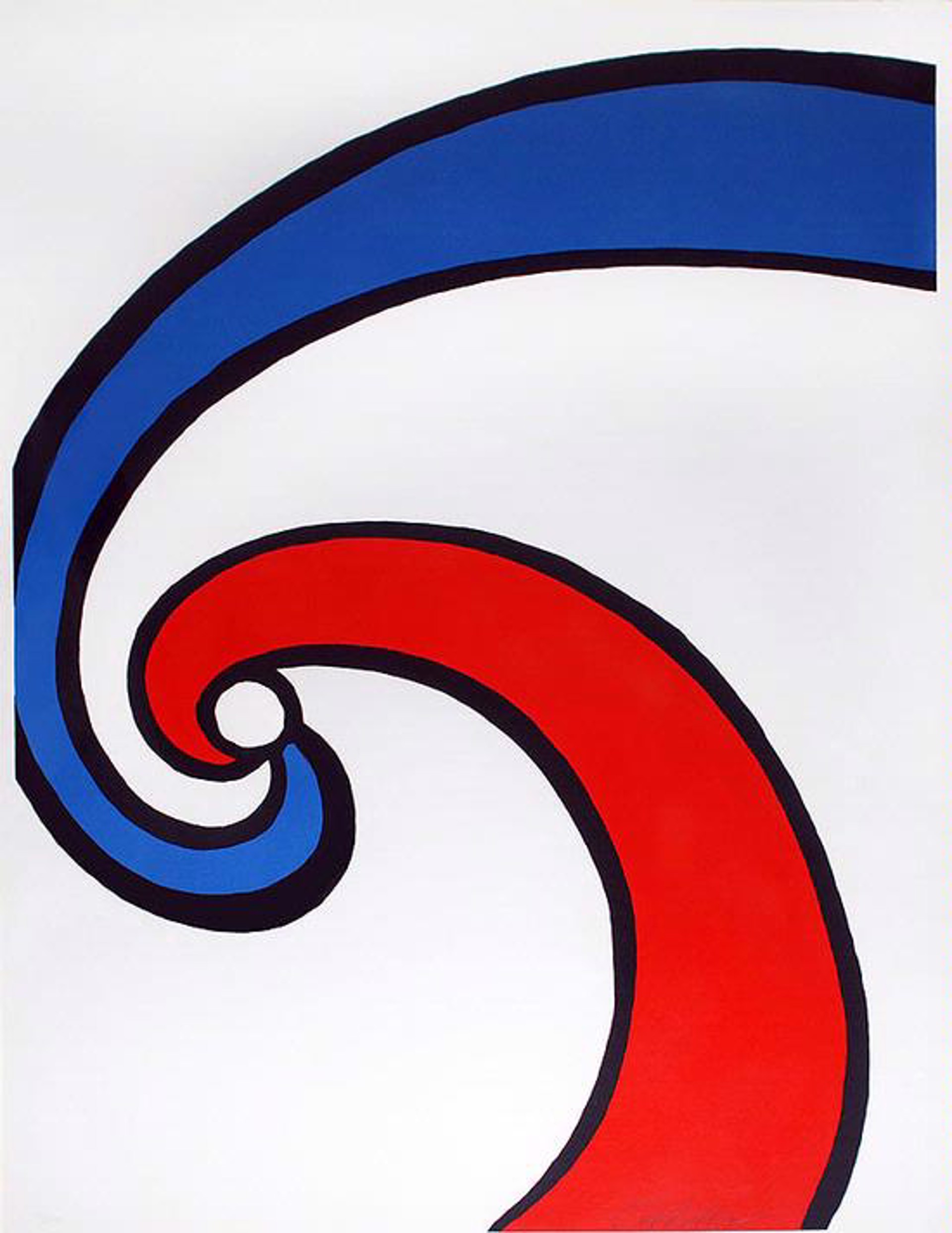 Red and Blue Swirl (Wave) by Alexander Calder