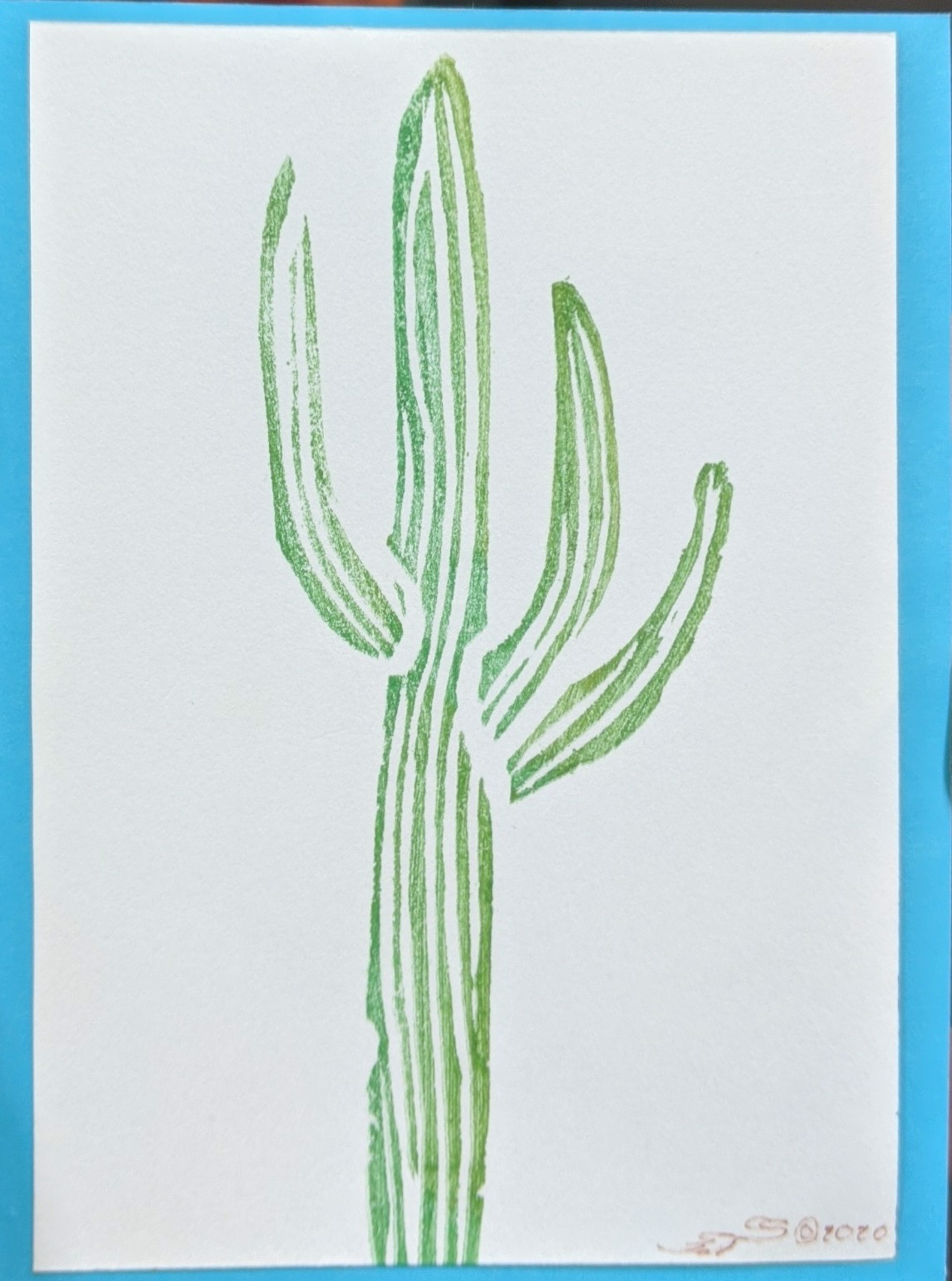 Saguaro Cactus - card by Cynthia Sequanna