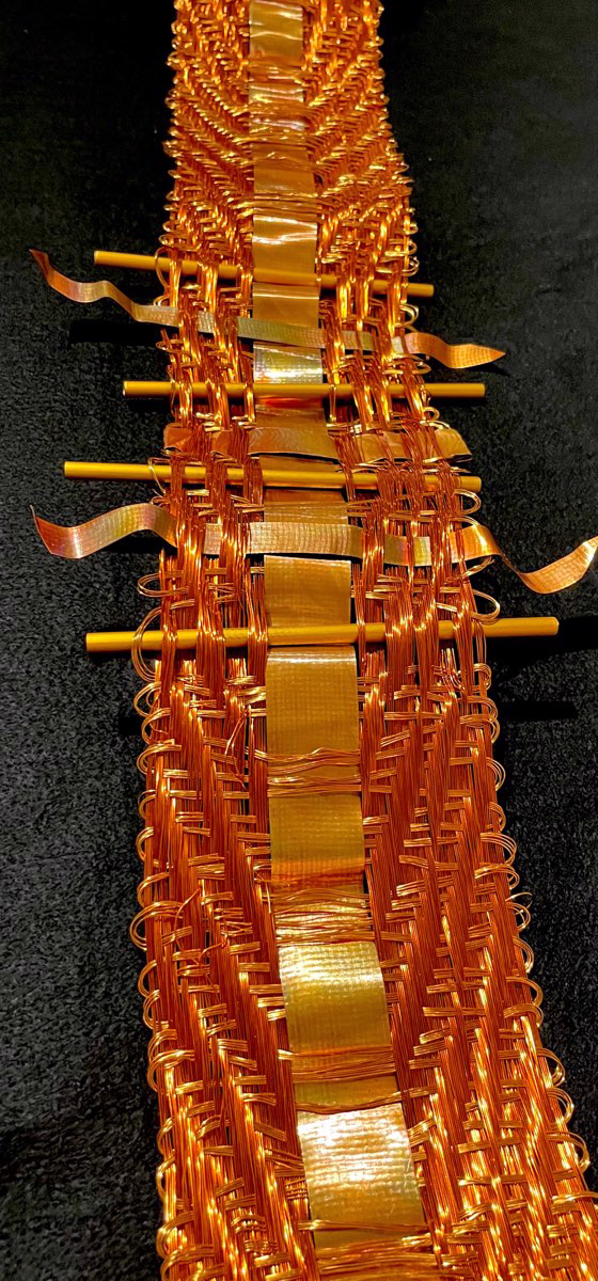 Shangri-La Copper Weaving  - Copper with Gold by Susan McGehee