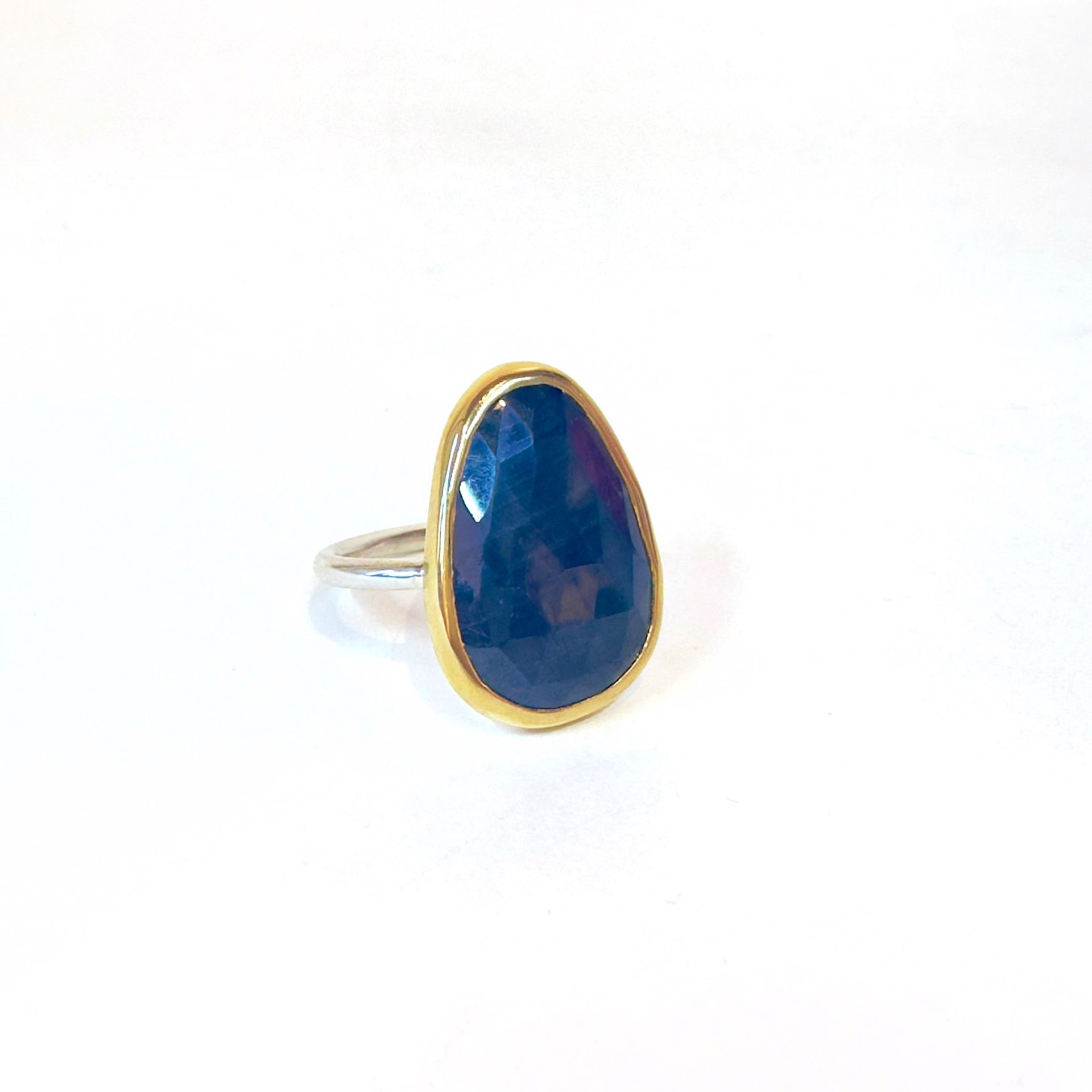 Blue Sapphire Ring with 18k gold by Sara Thompson