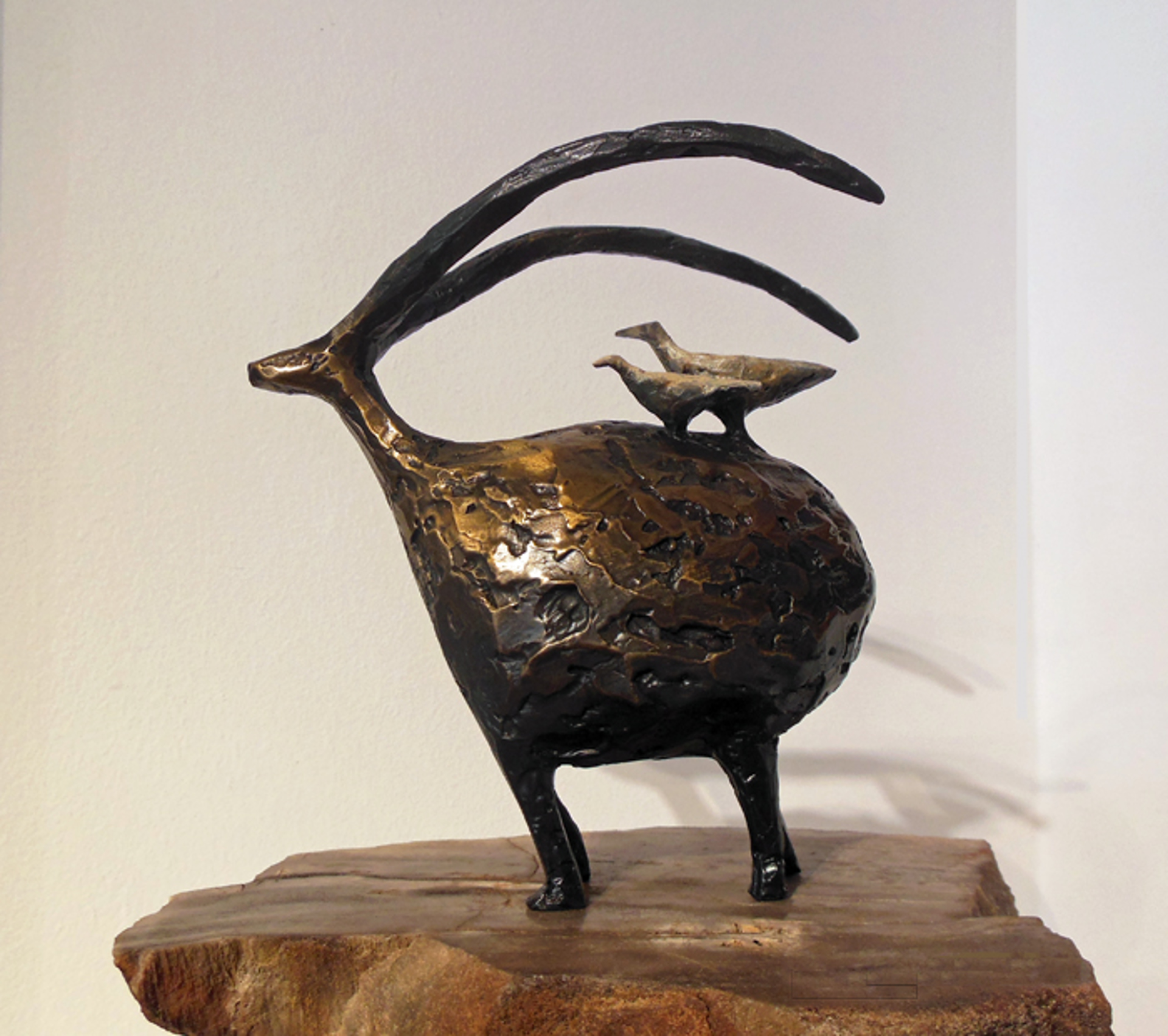 INTO THE WIND - MINI (rock pedestal purchased separately) by Jill Shwaiko