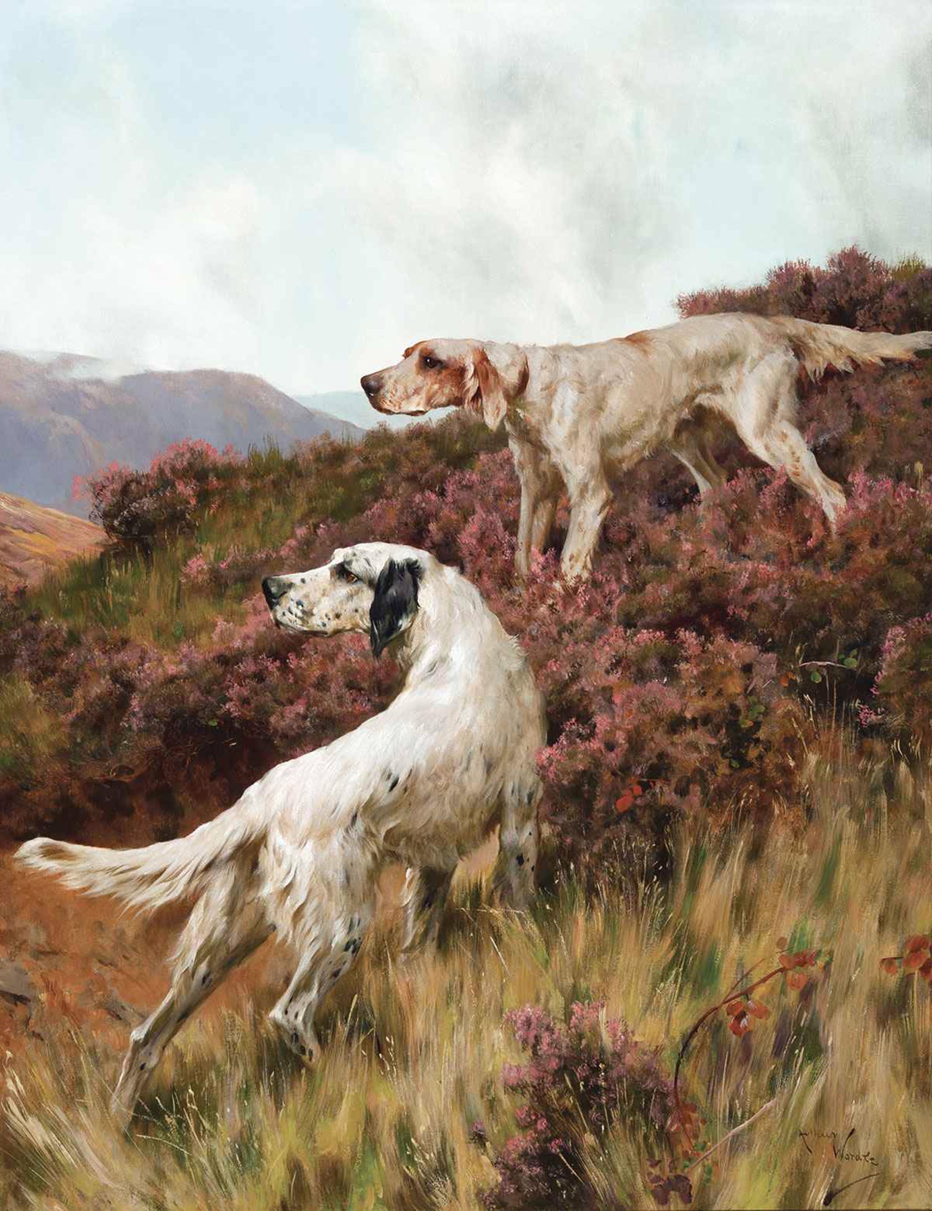 Setters on the Moor by Arthur Wardle