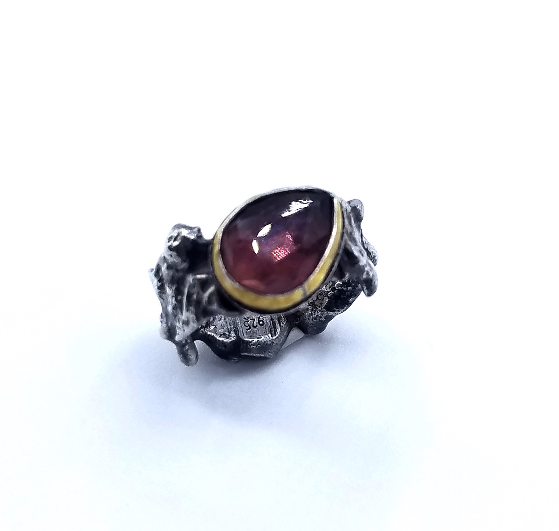 Liquid Silver Ring with Pink Tourmaline by Terry Williams Brau