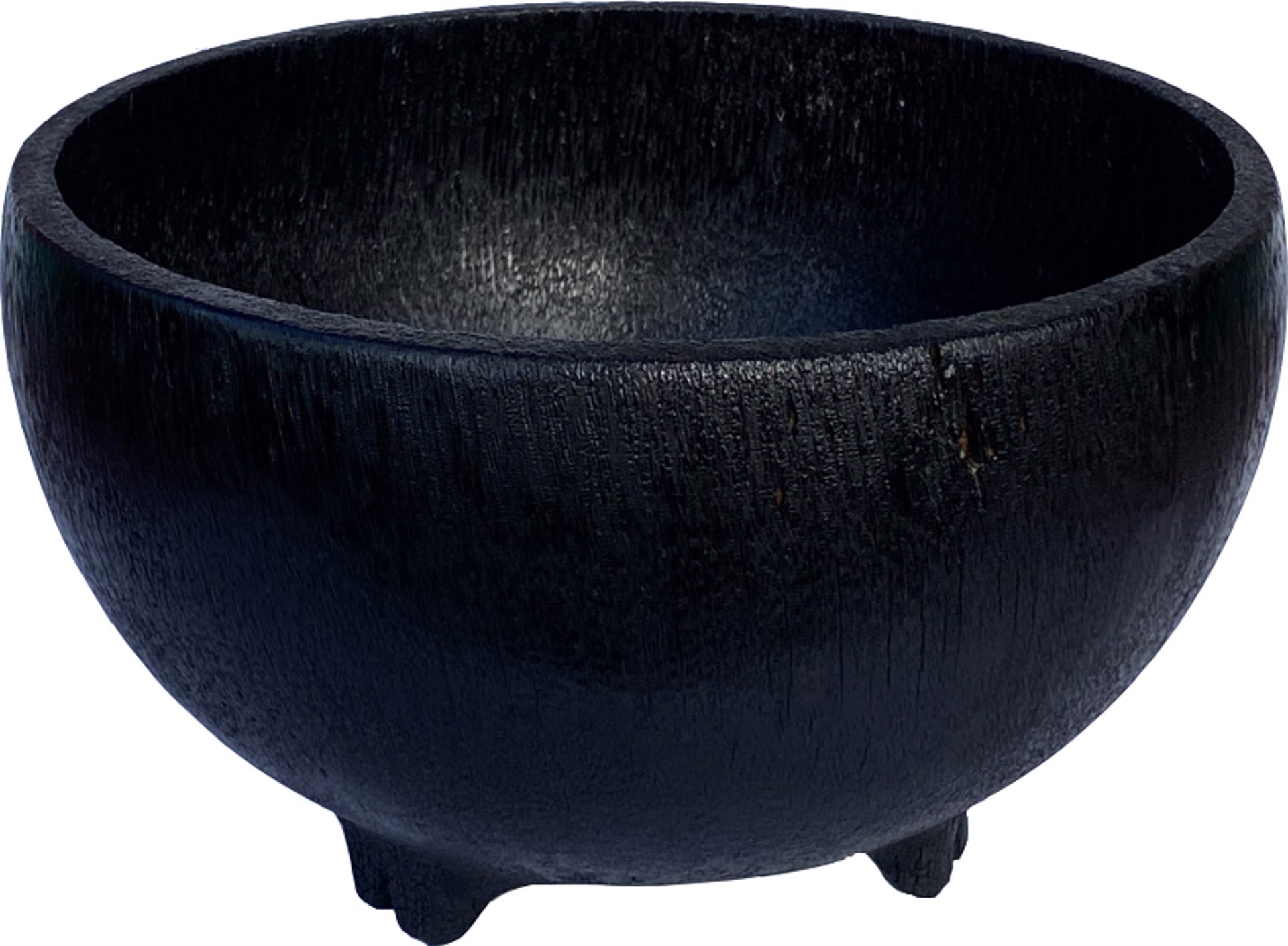 Carbonized Coconut Bowl with Feet by John Fackrell