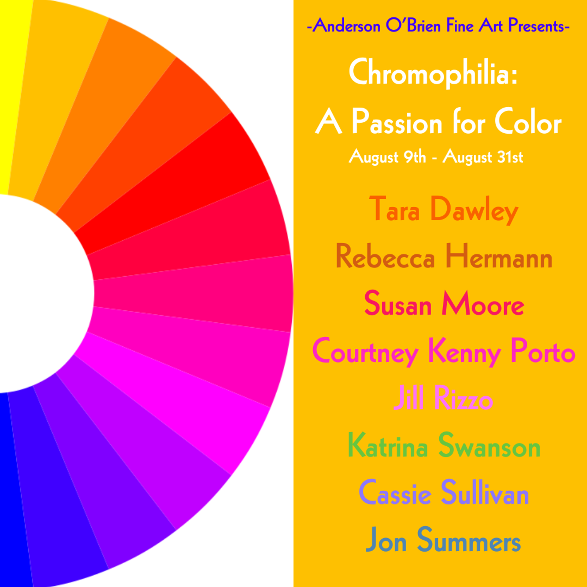 Chromophilia: A Passion for Color | Anderson O'Brien Fine Art