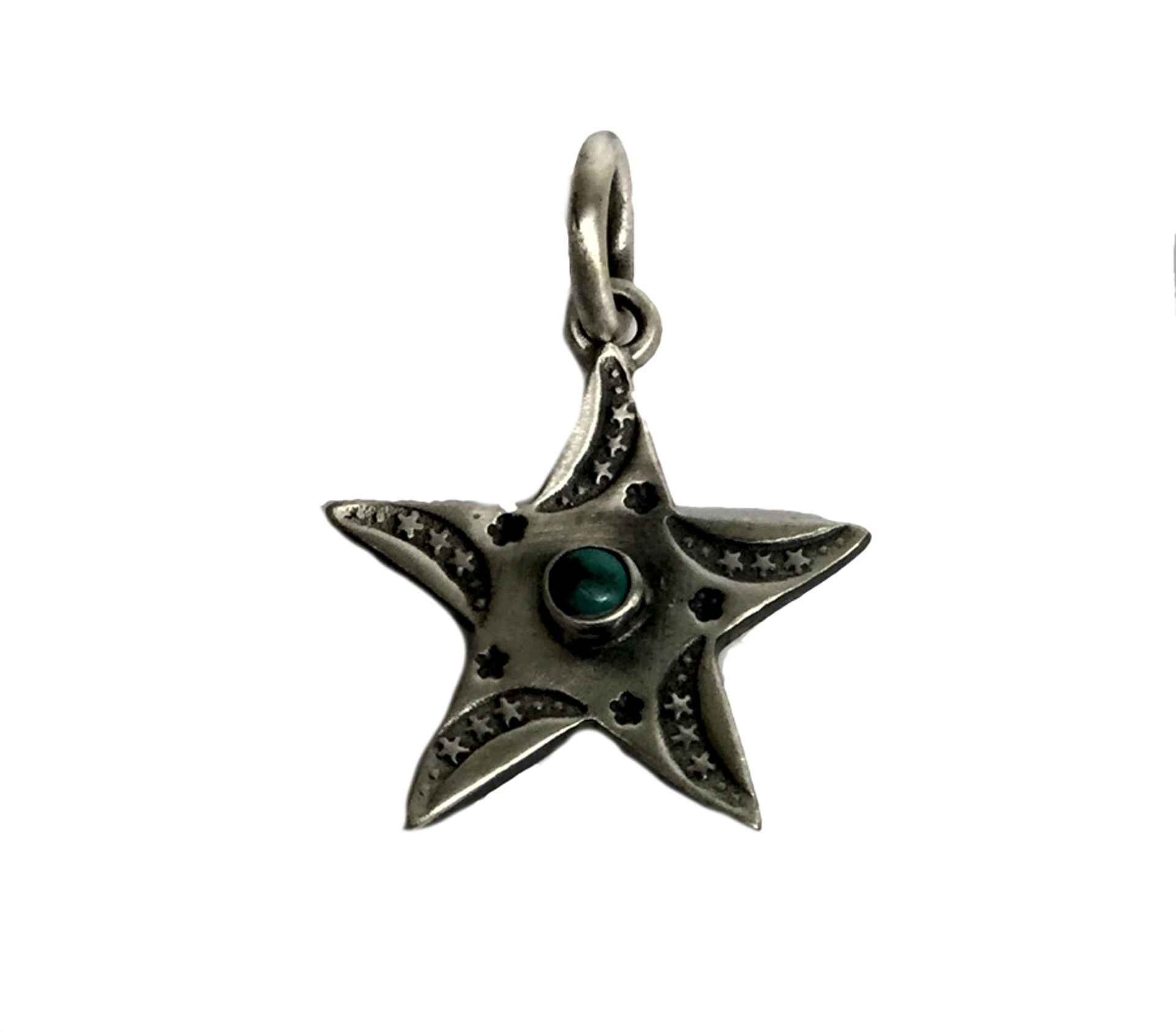 Pendant - Sterling Silver Star with Turquoise by Dan Dodson