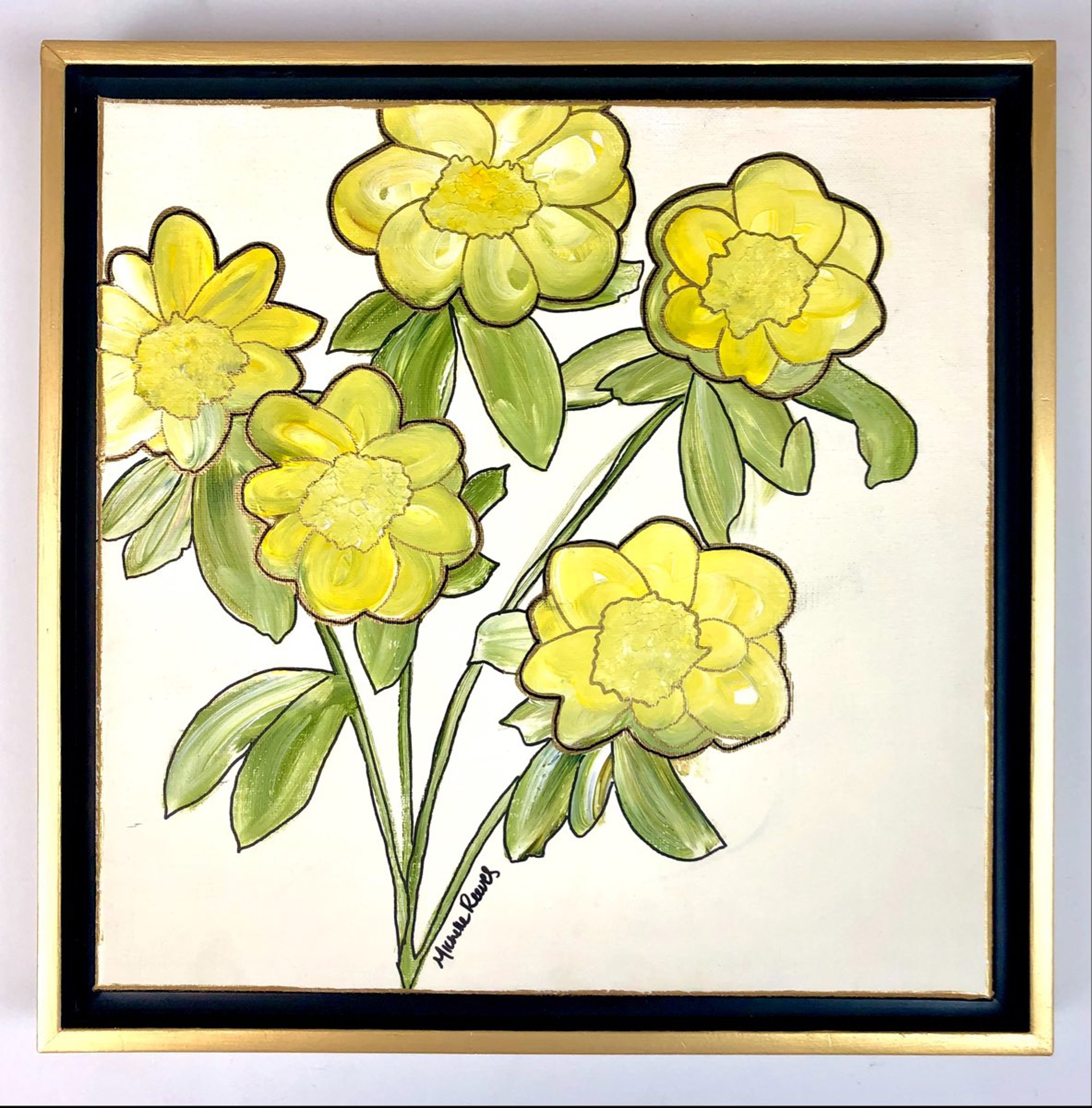 Yellow Flowers Tile by Michelle Reeves