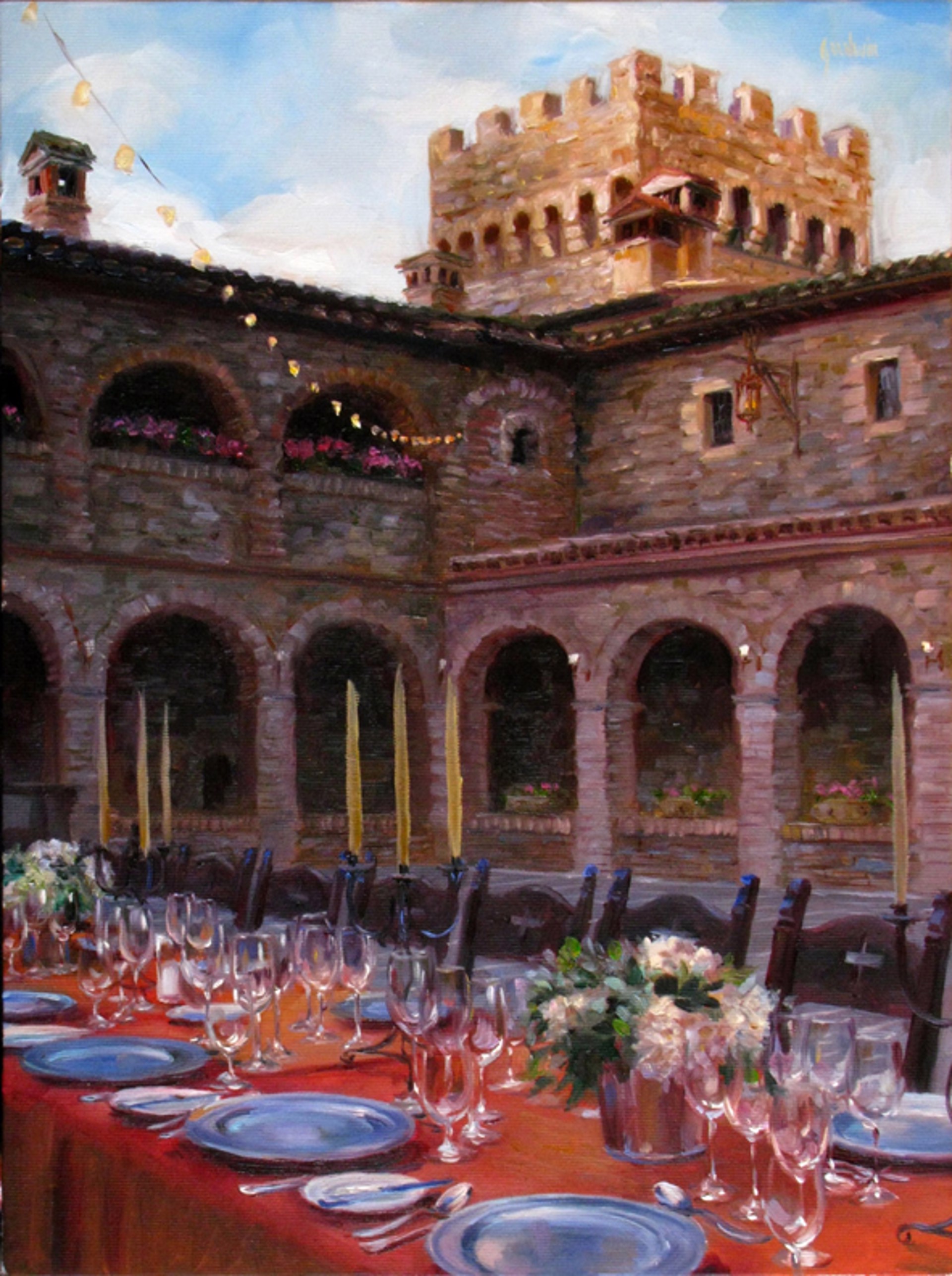 Parapet of Castello di Amorosa by Lindsay Goodwin