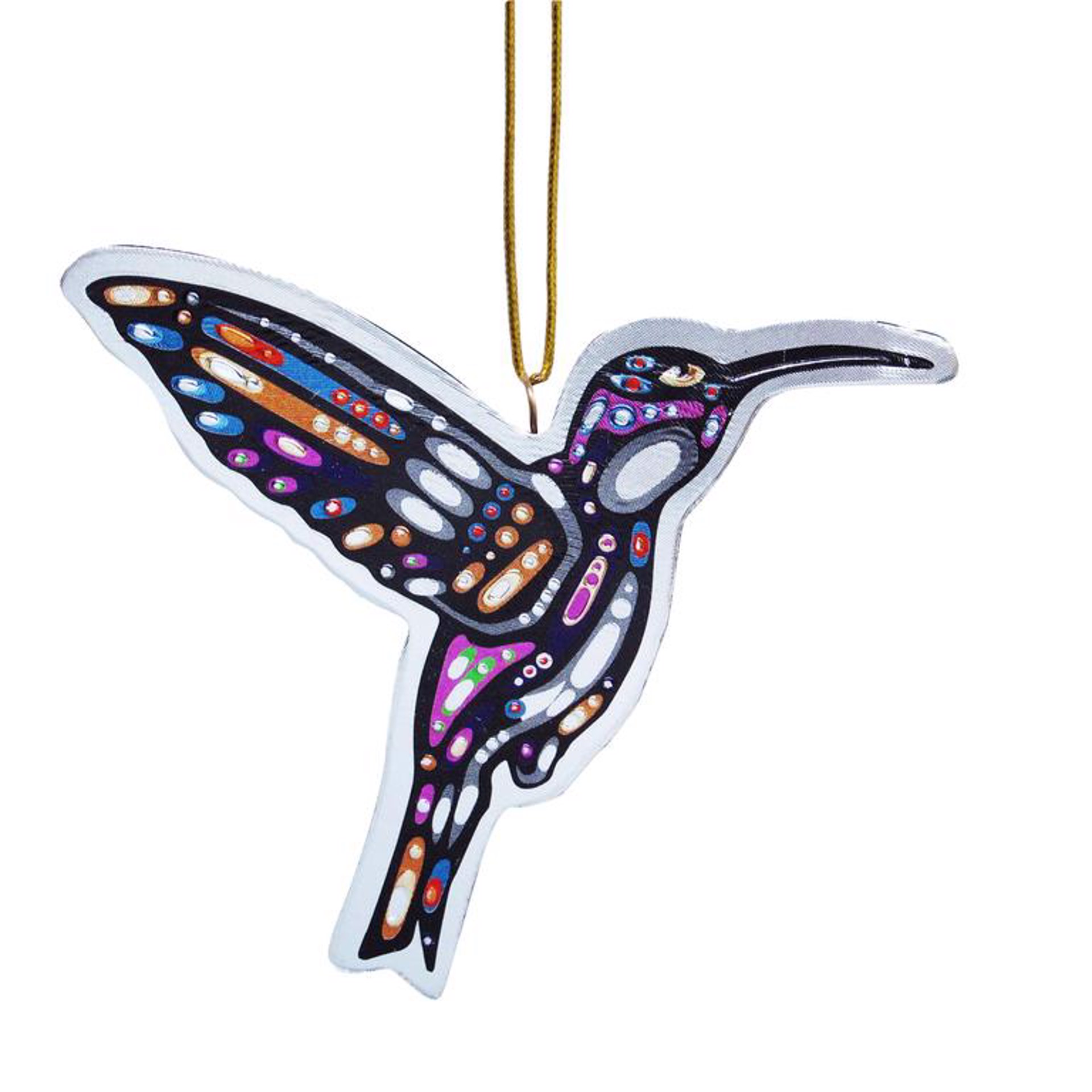 Hummingbird Metallic Ornament by John Rombough