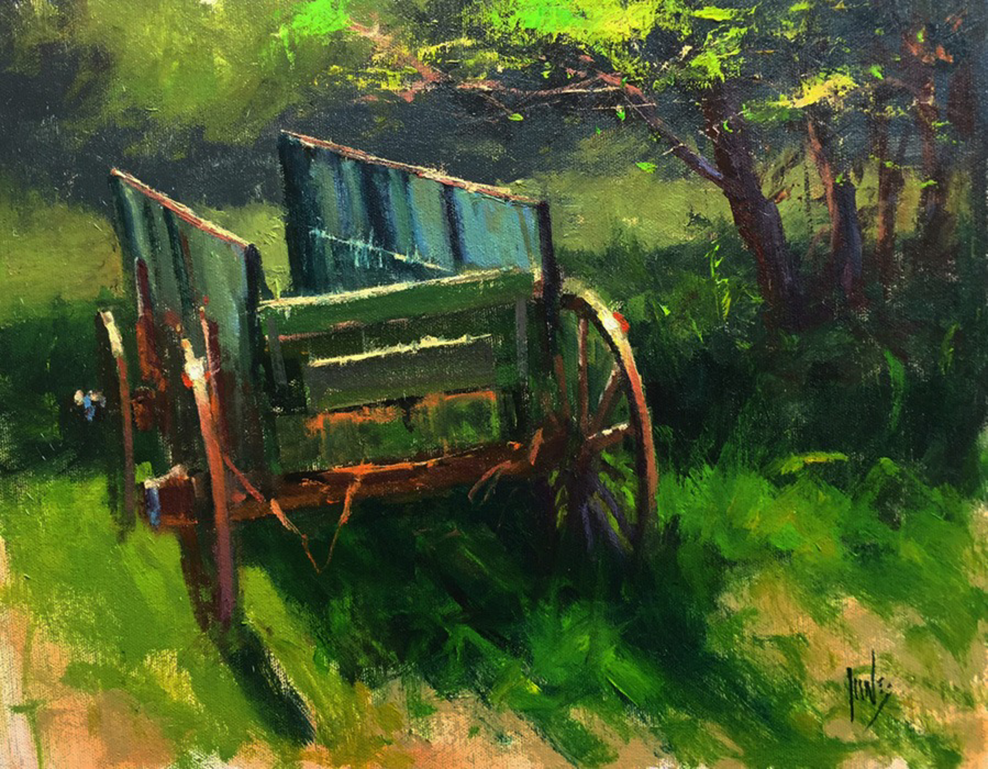 Wagon On The Green by Rusty Jones