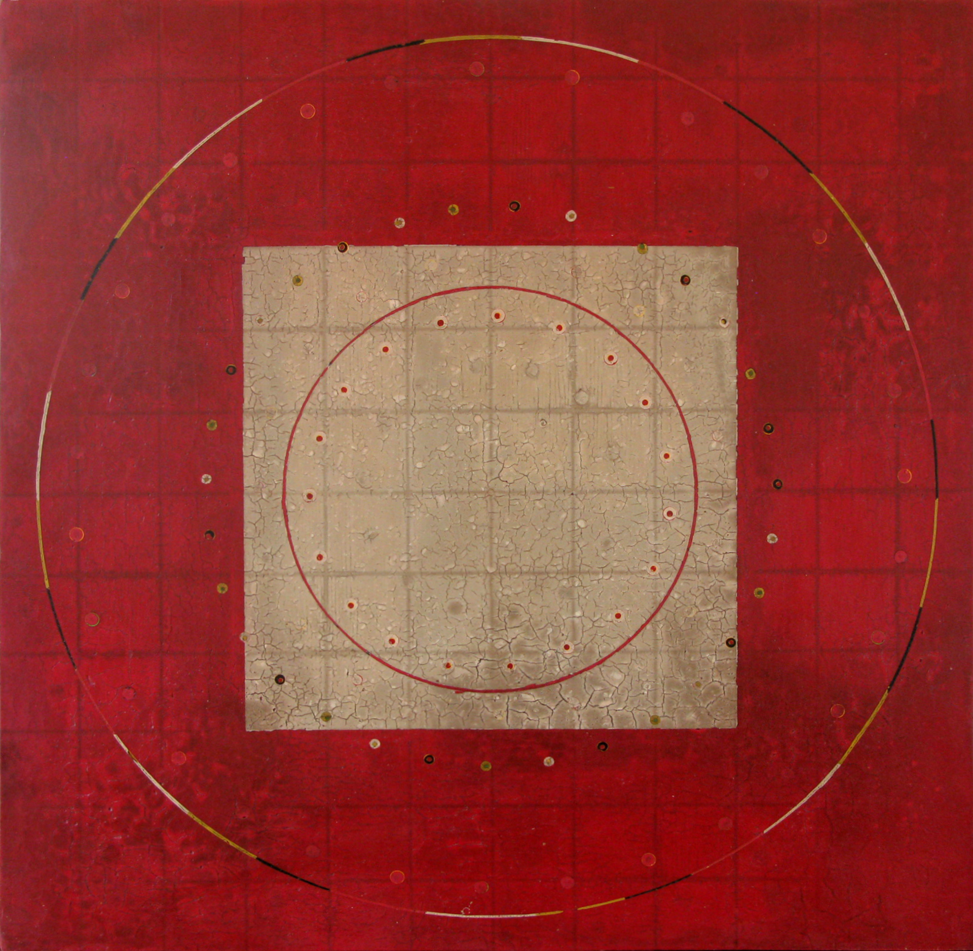 Concentric Episode Series: Gray in Red 36 by Kris Cox