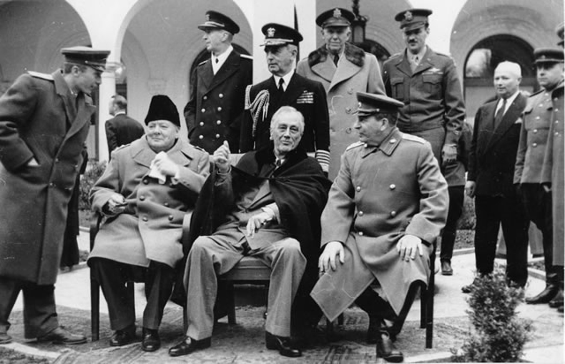 Churchill, Roosevelt and Stalin in Yalta by Samariy Gurariy