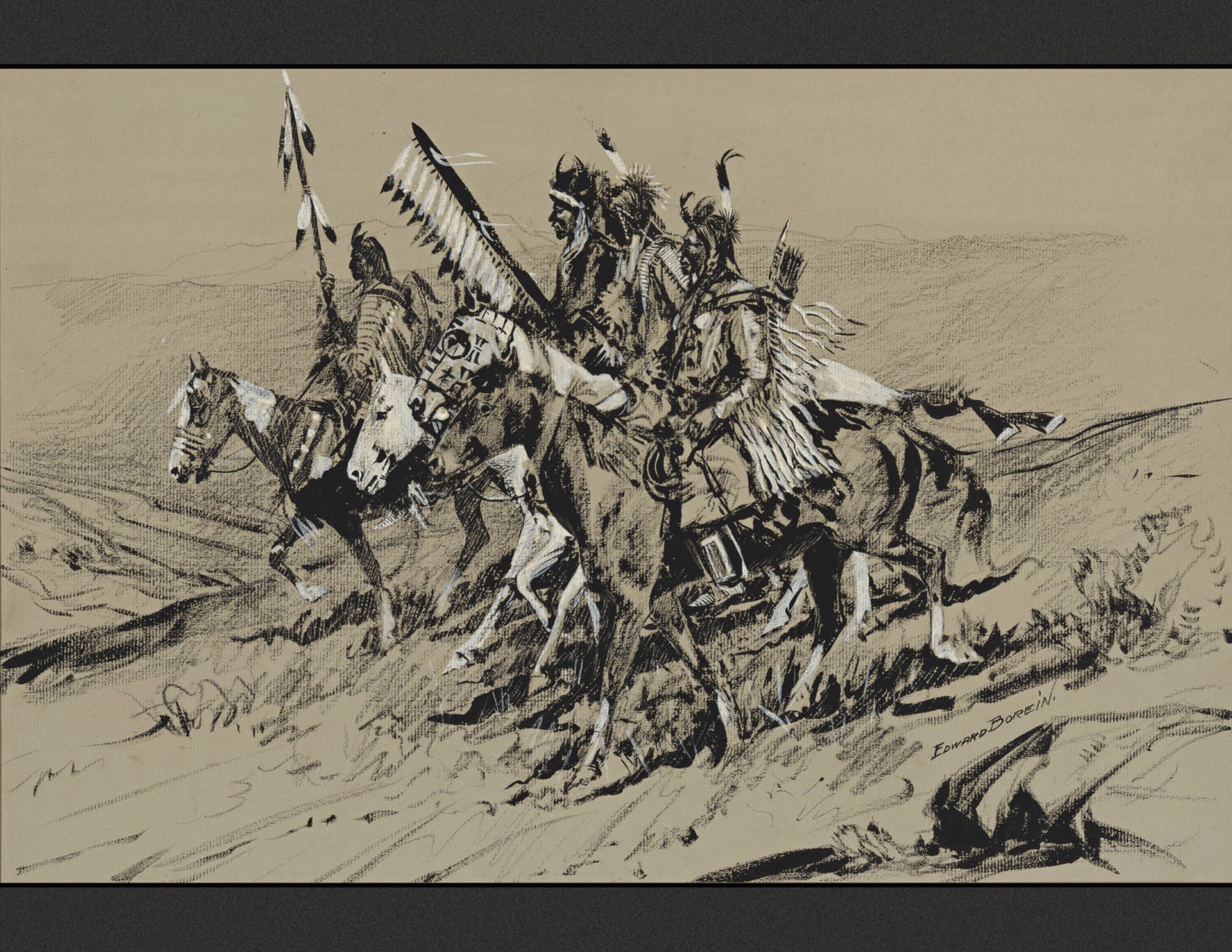 Blackfeet War Party by Edward Borein