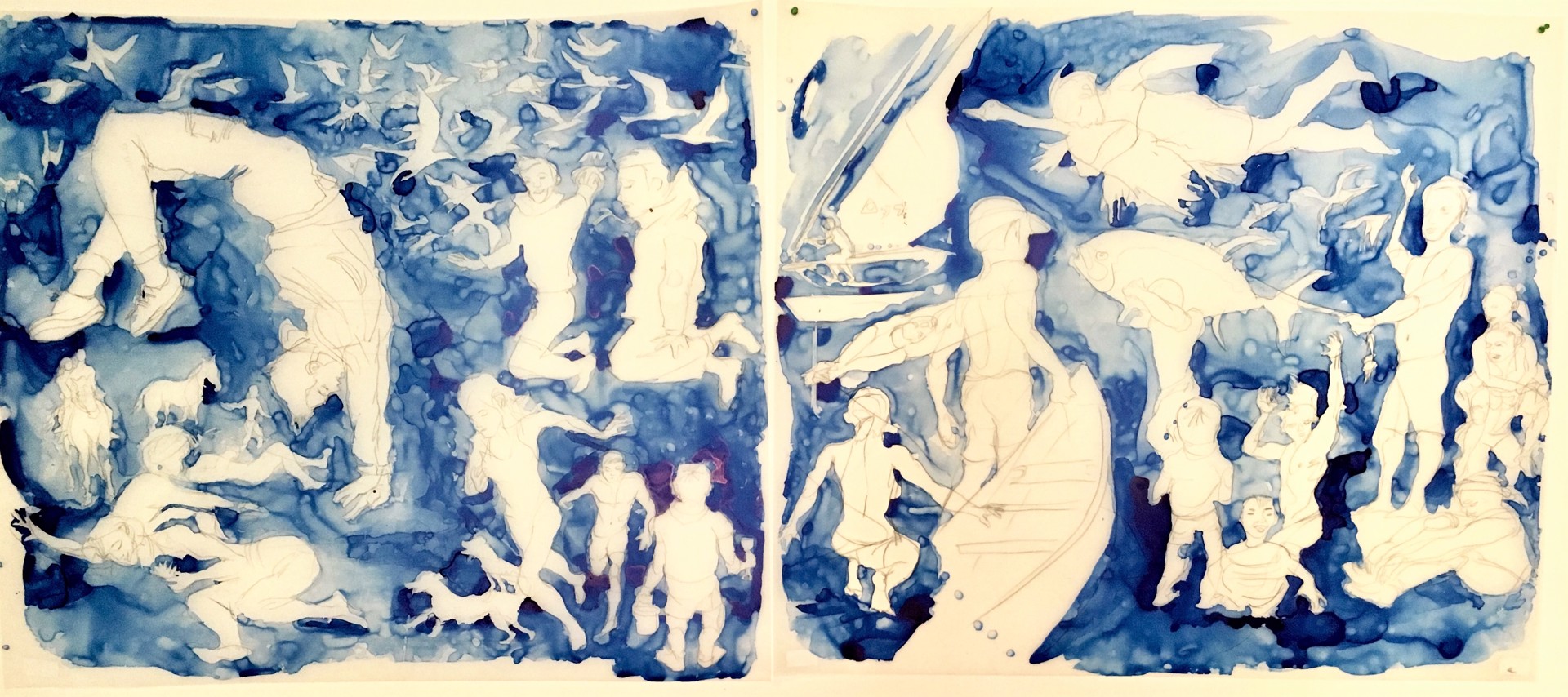 Blue Figures by Mark Adams