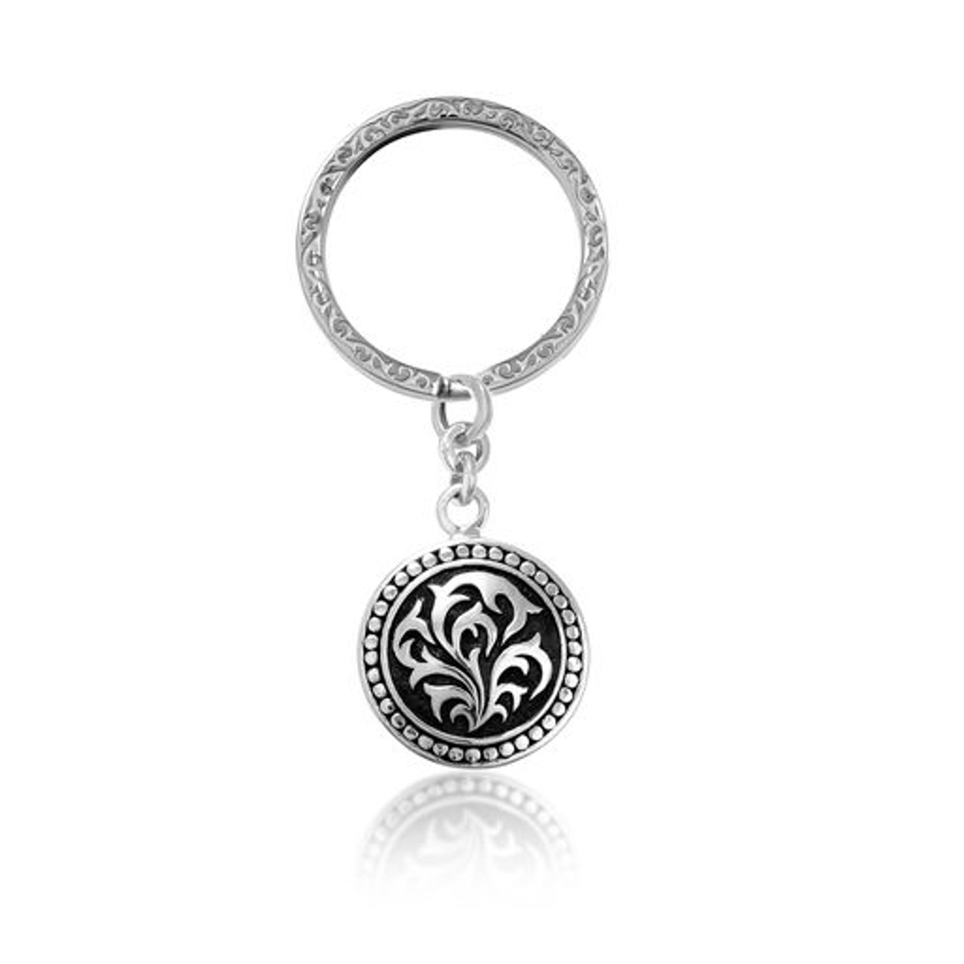 7014 Silver Keyring with Charm by Lois Hill
