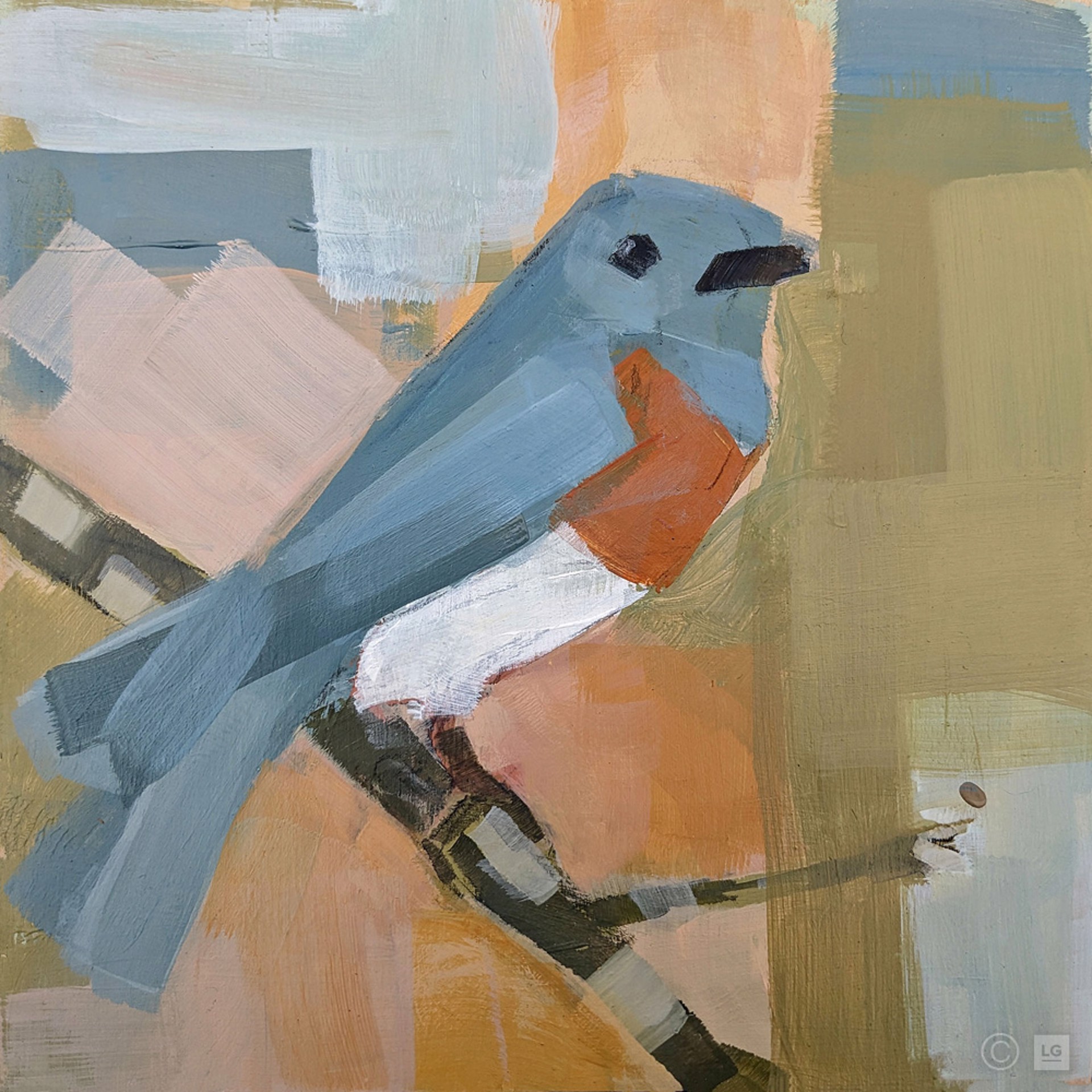 Springy Blue (Eastern Blue Bird) by Missy Morrow